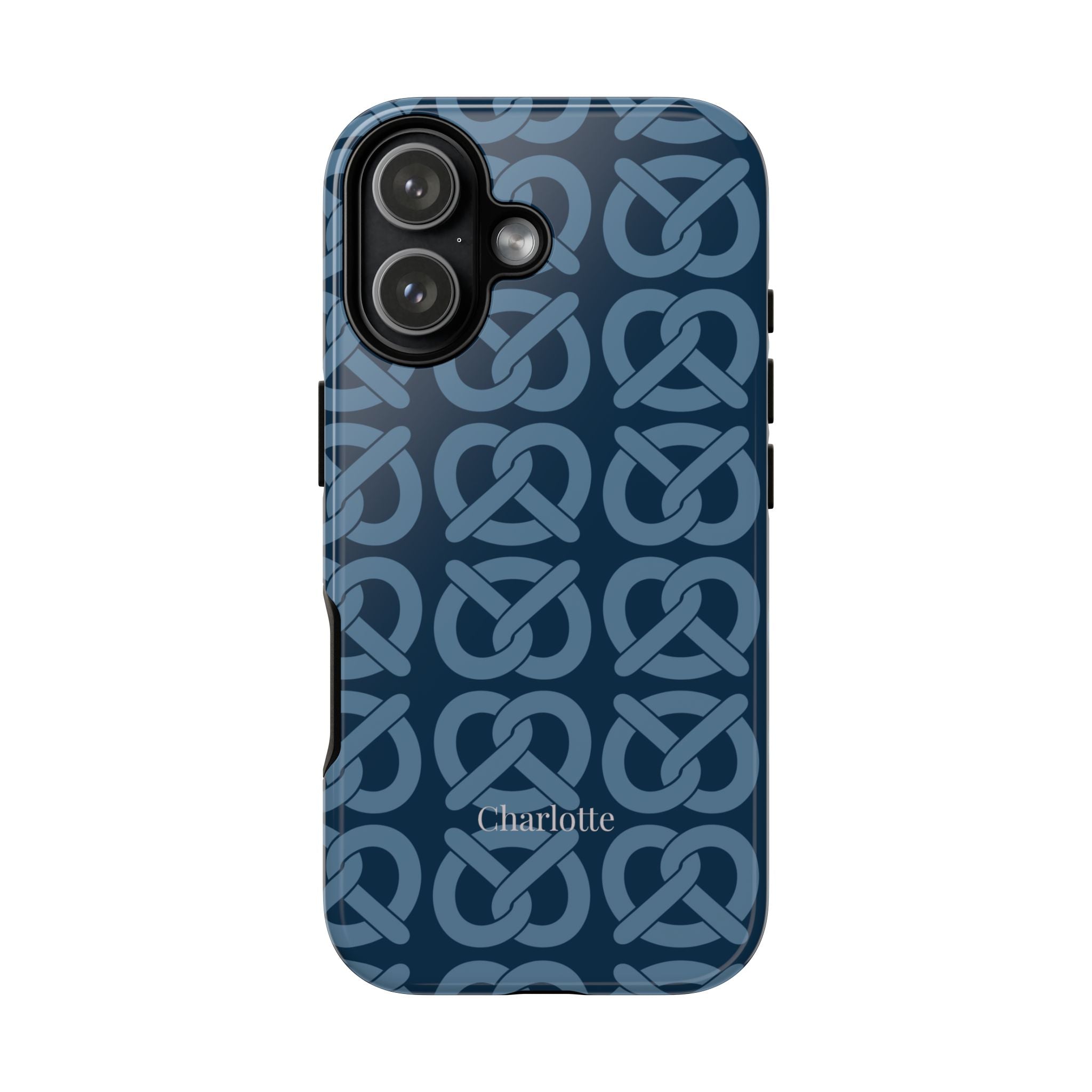 BREZN MONOGRAMM NACHTBLAU – Personalisierte Handyhülle mit Dual-Layer-Schutz