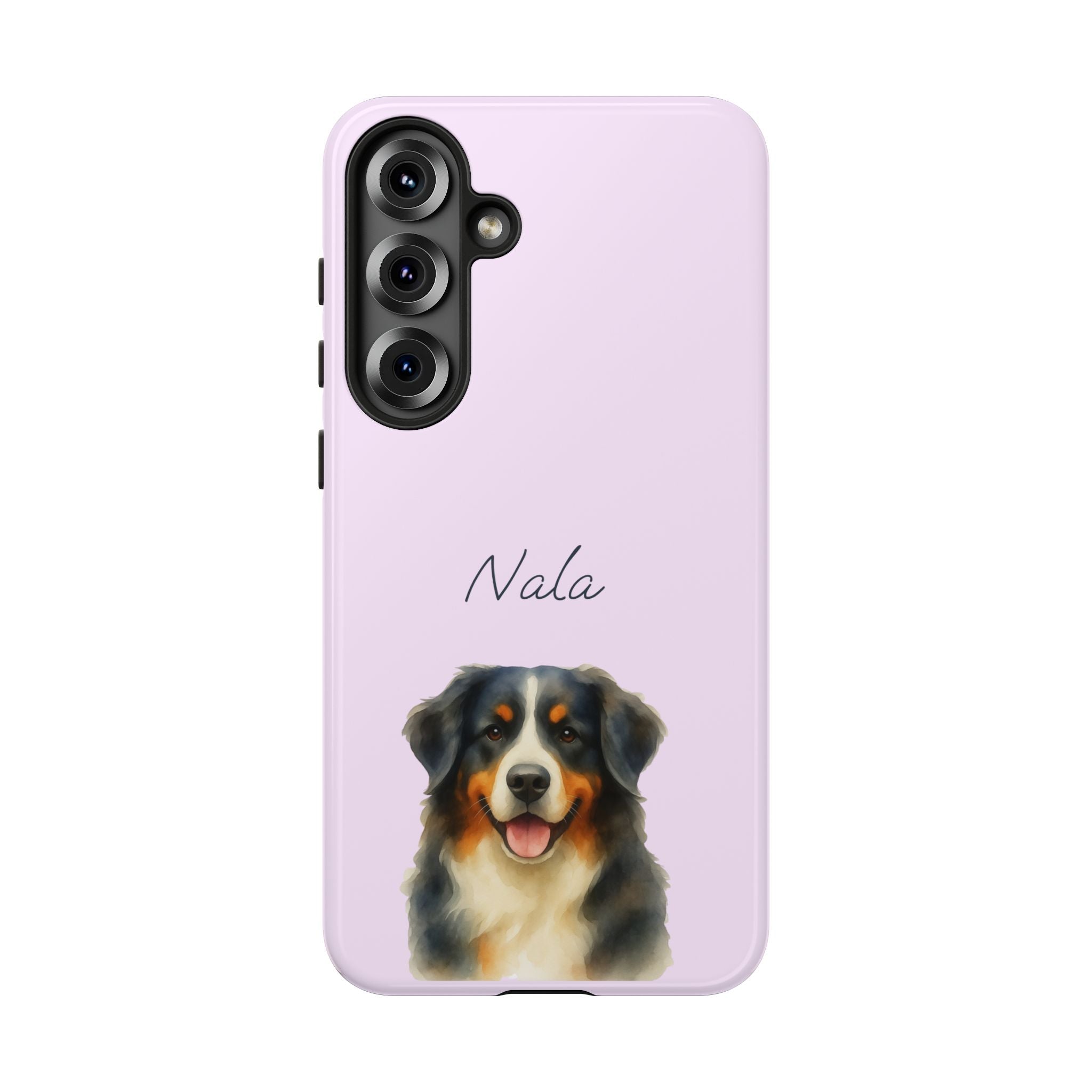 Pet Aquarell Lavendel – Personalisierte Handyhülle mit Dual-Layer-Schutz