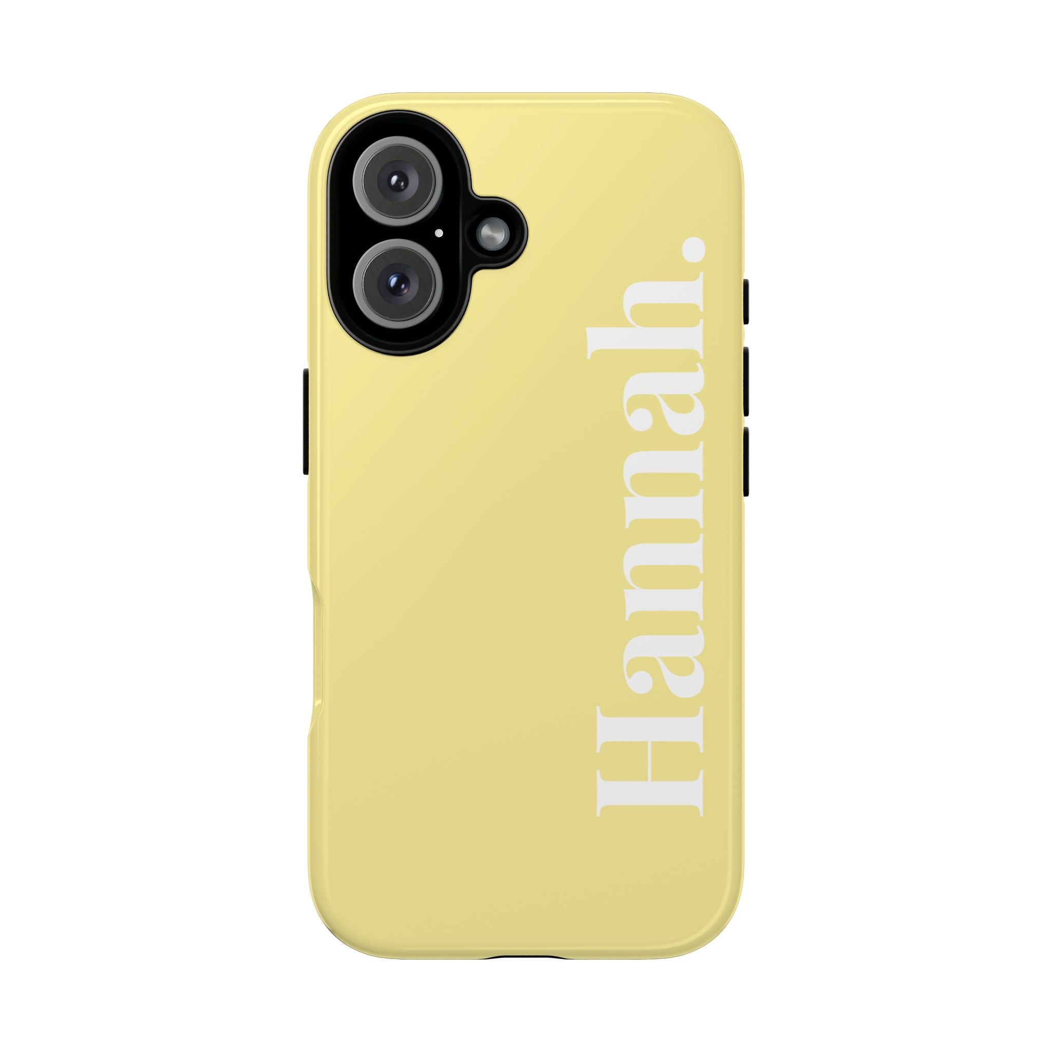CITRUS YELLOW BOLD NAME – Personalisierte Handyhülle mit Dual-Layer-Schutz