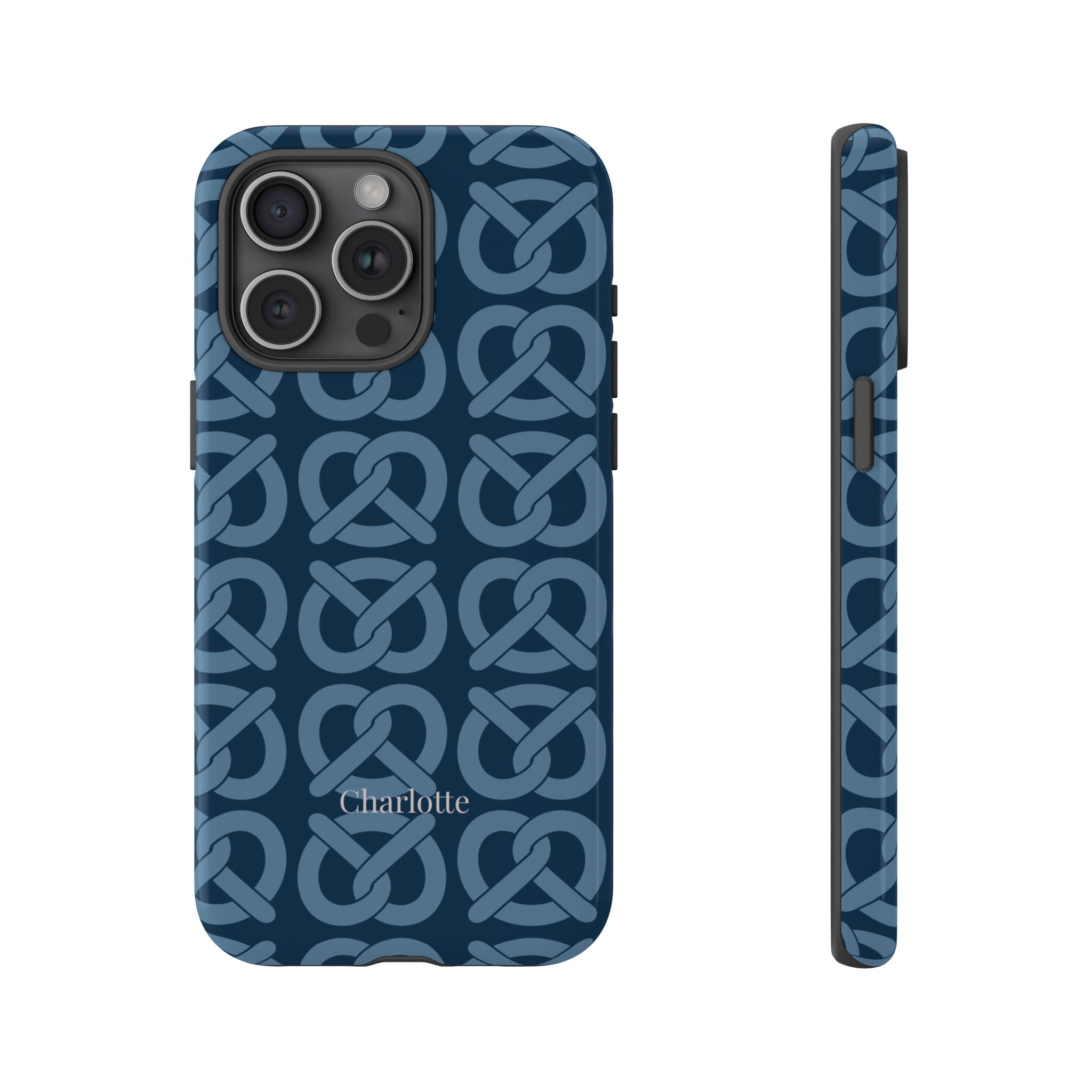 BREZN MONOGRAMM NACHTBLAU – Personalisierte Handyhülle mit Dual-Layer-Schutz