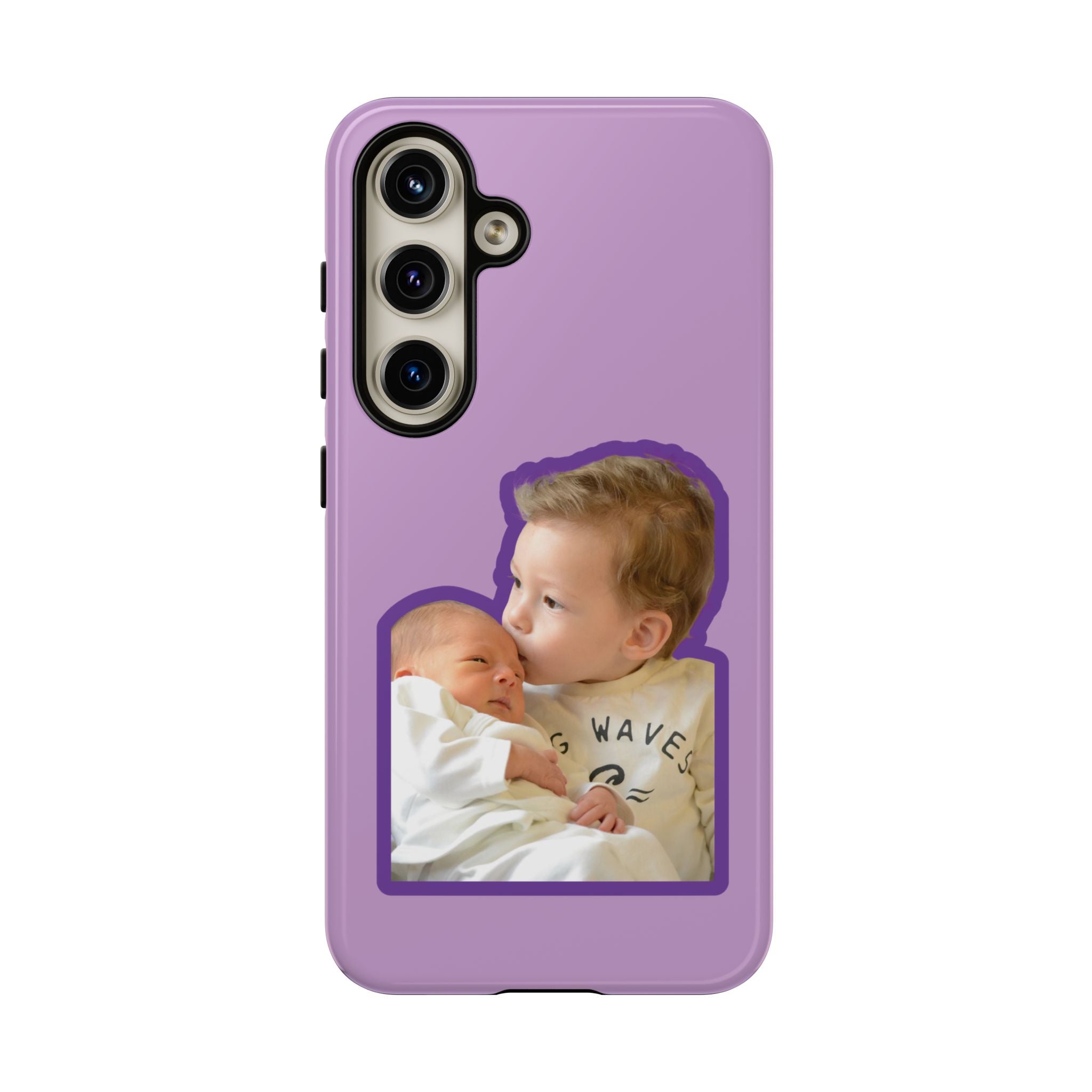 PURPLE CARTOON – Personalisierte Foto Handyhülle mit Dual-Layer-Schutz