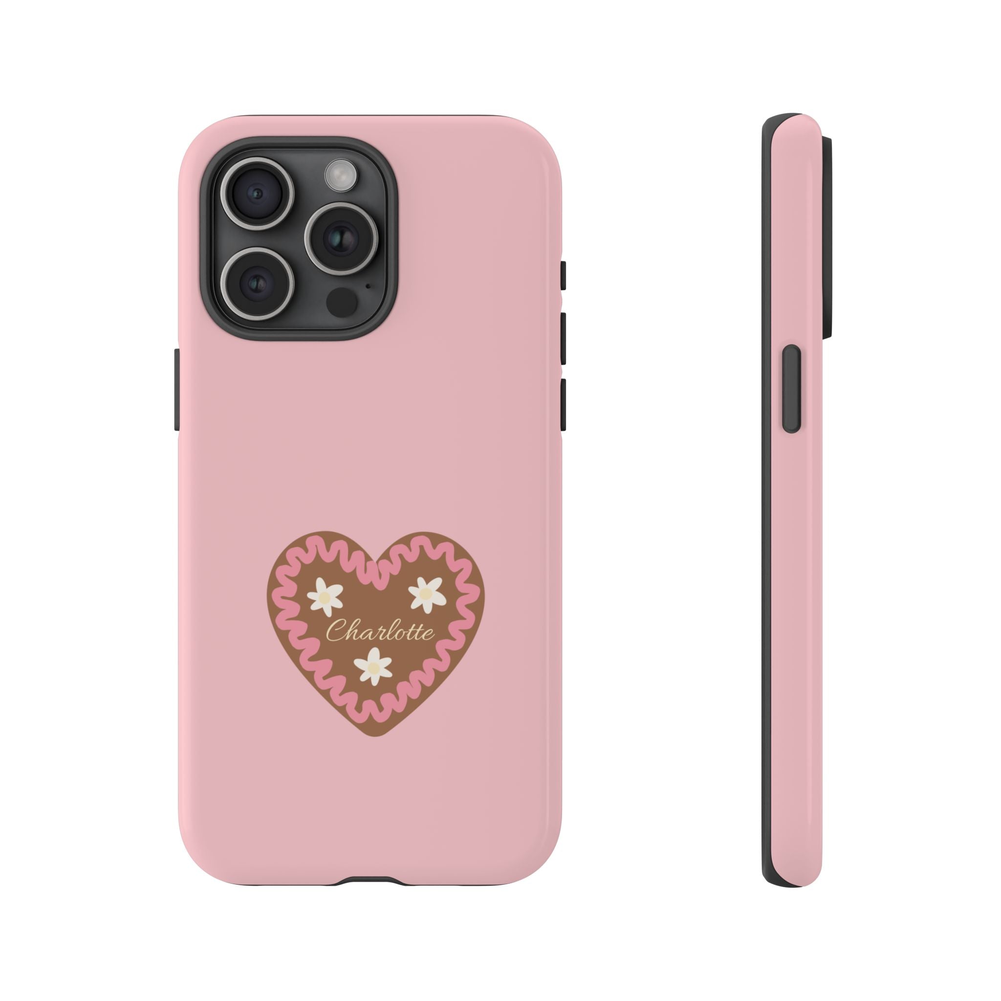 WIESNHERZ ROSE – Personalisierte Handyhülle mit Dual-Layer-Schutz