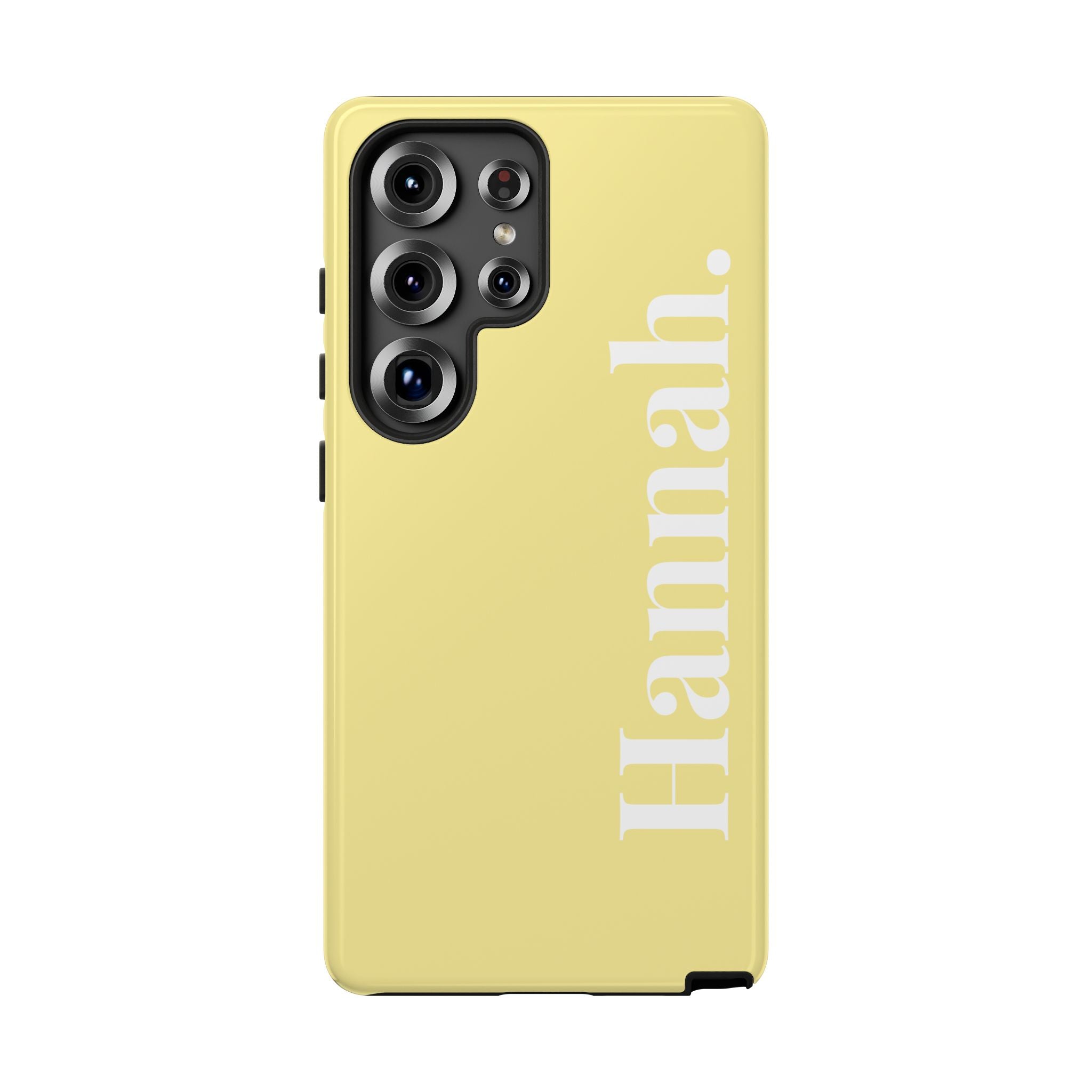 CITRUS YELLOW BOLD NAME – Personalisierte Handyhülle mit Dual-Layer-Schutz