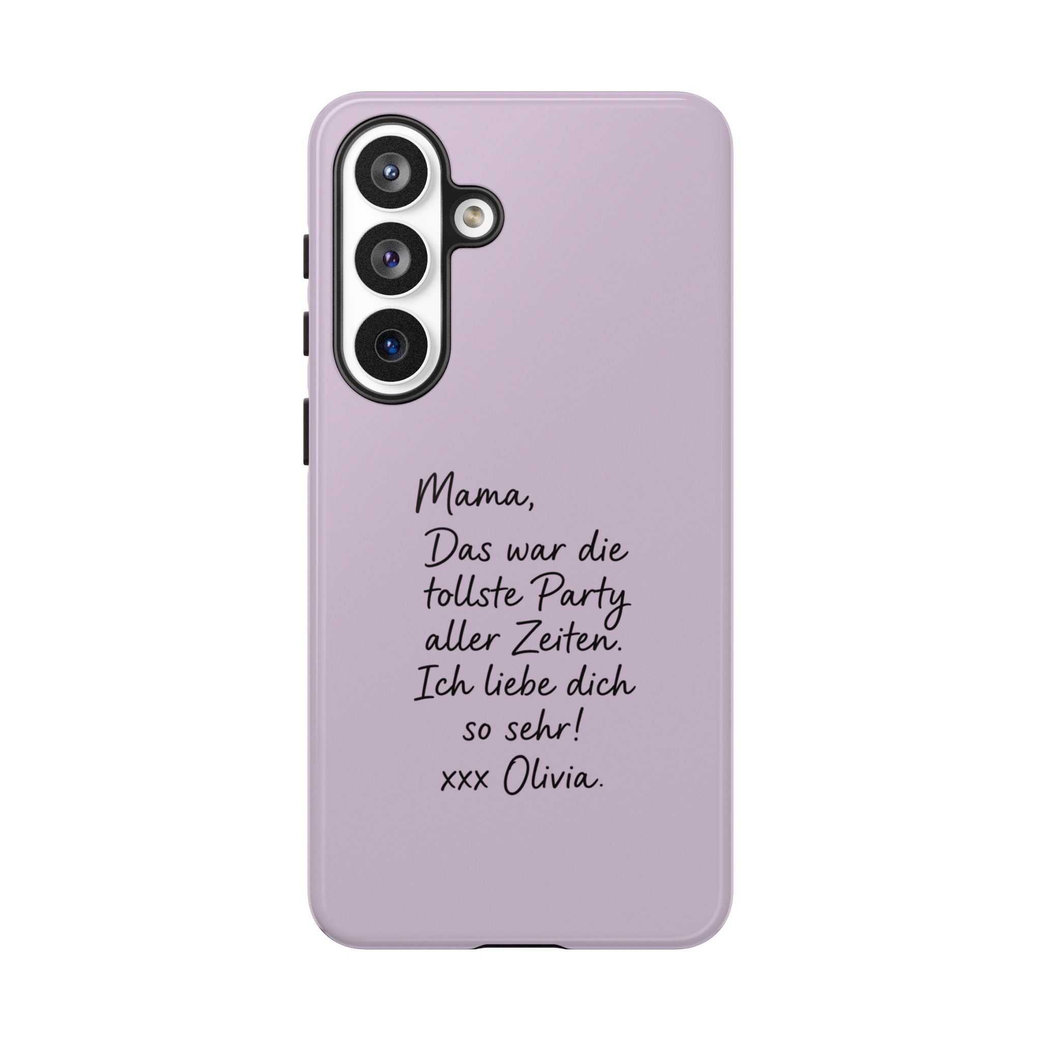 LAVENDER HANDWRITTEN NOTE – Personalisierte Handyhülle mit Dual-Layer-Schutz