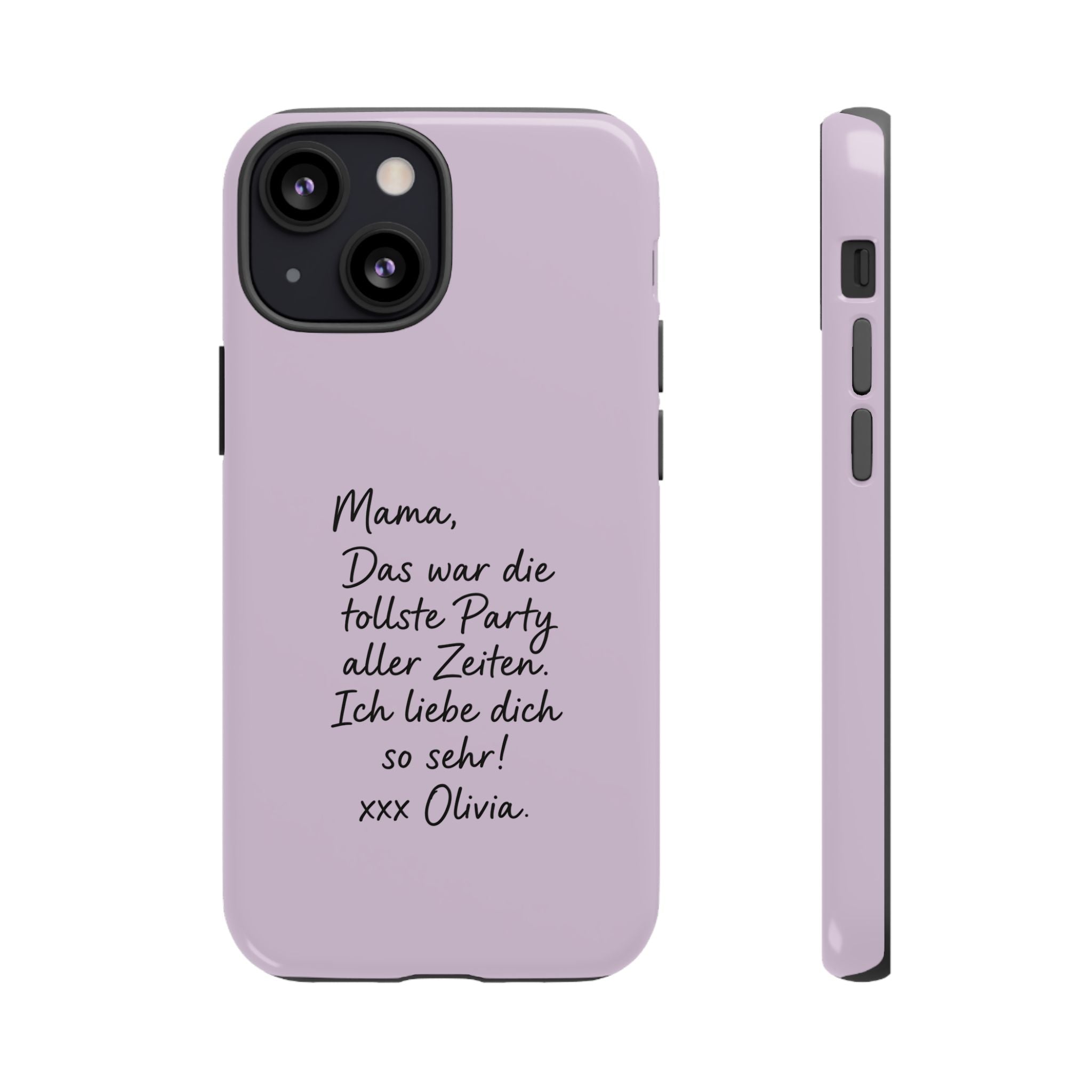 LAVENDER HANDWRITTEN NOTE – Personalisierte Handyhülle mit Dual-Layer-Schutz
