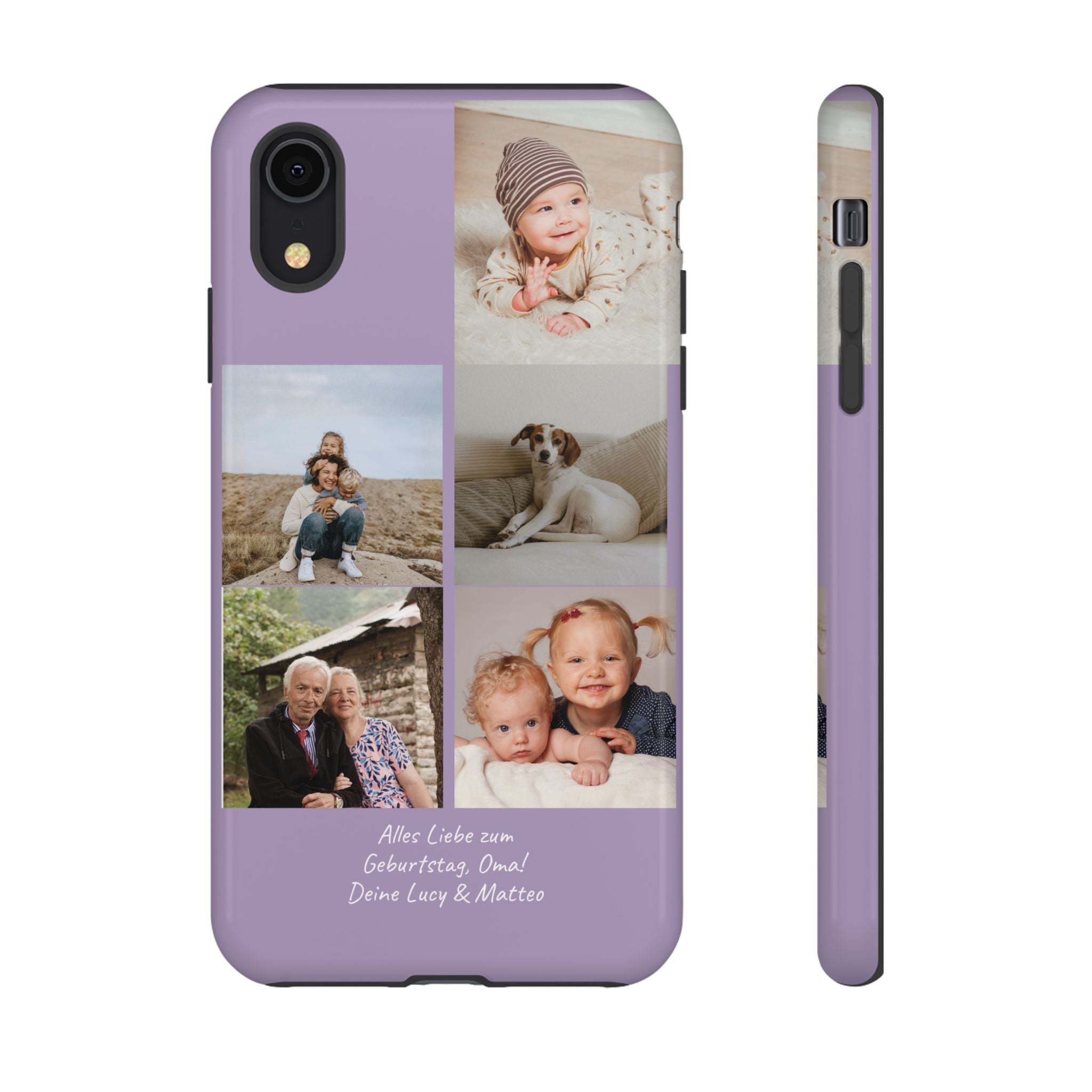 LAVENDEL COLLAGE – Personalisierte Foto Handyhülle mit Dual-Layer-Schutz