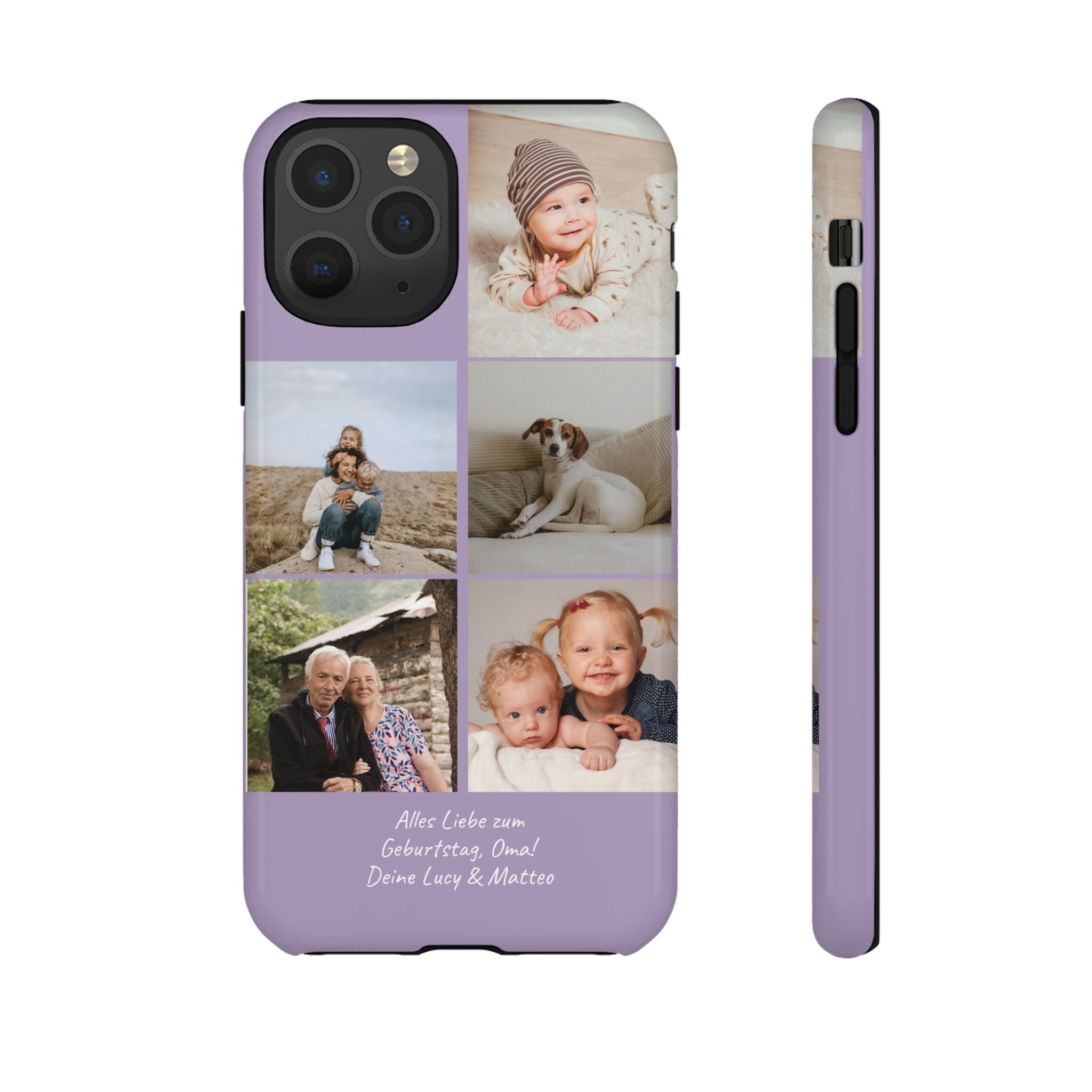 LAVENDEL COLLAGE – Personalisierte Foto Handyhülle mit Dual-Layer-Schutz