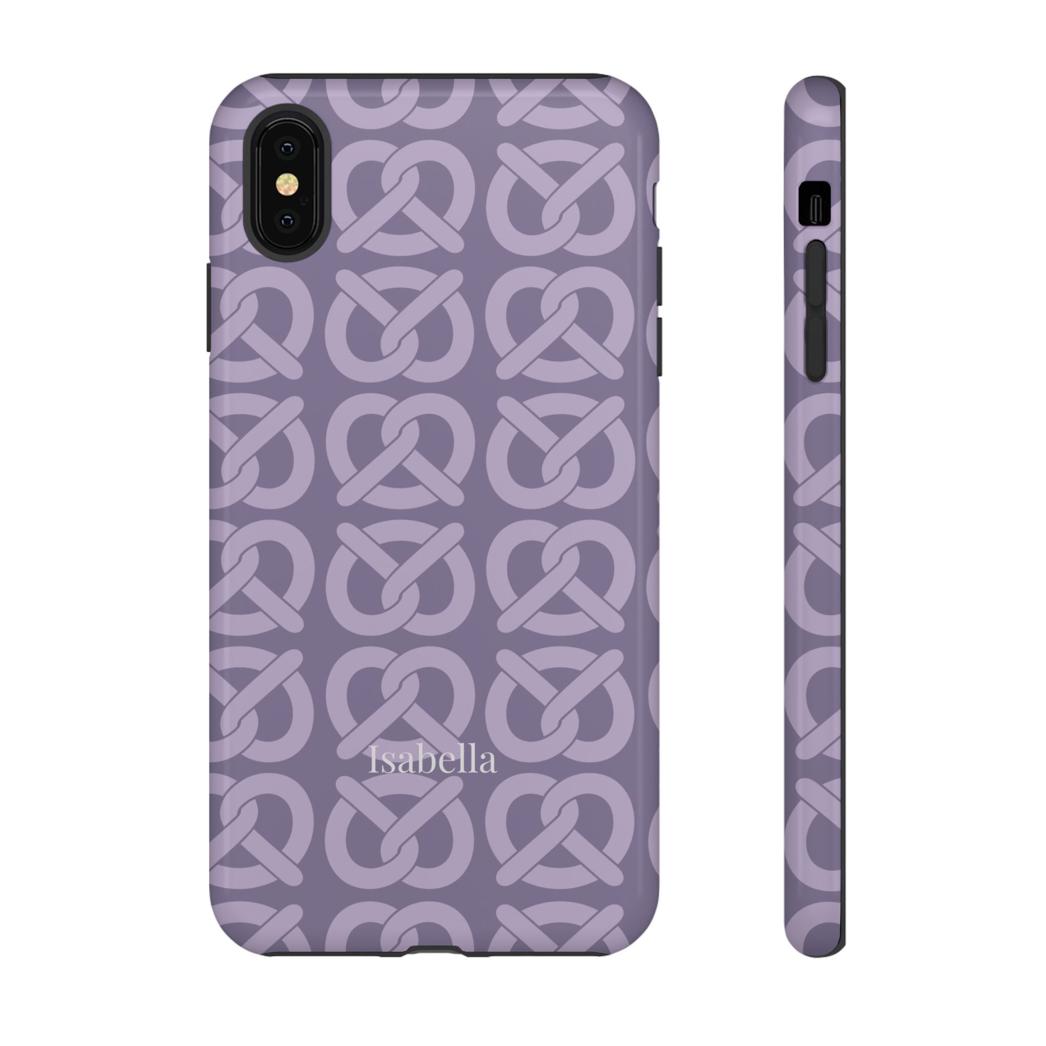 BREZN MONOGRAMM LAVENDEL – Personalisierte Handyhülle mit Dual-Layer-Schutz
