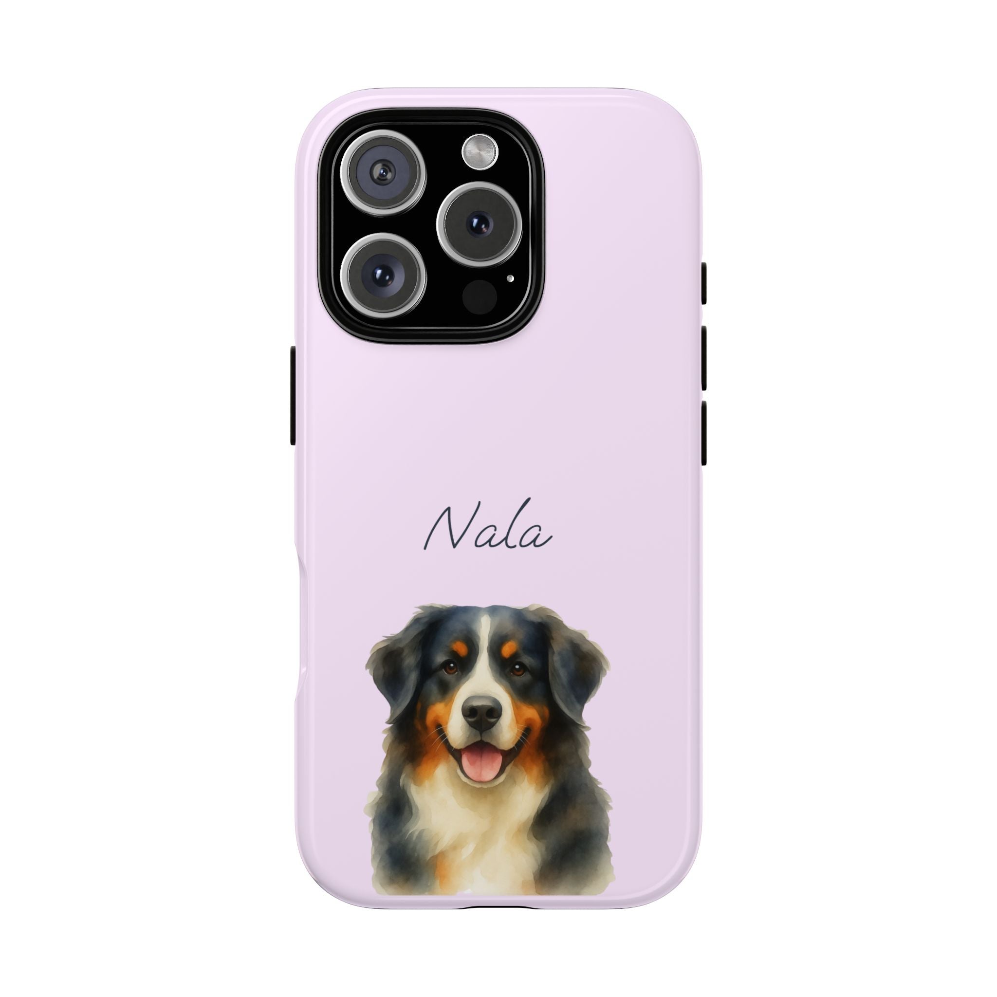 Pet Aquarell Lavendel – Personalisierte Handyhülle mit Dual-Layer-Schutz