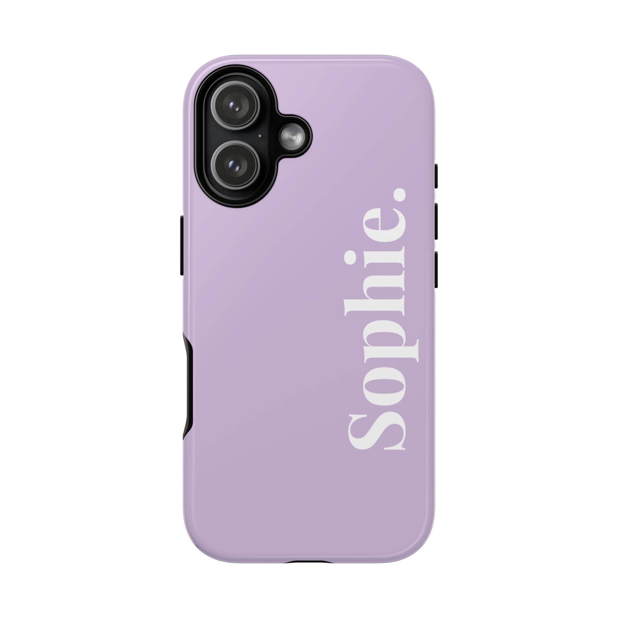LAVENDEL BOLD NAME – Personalisierte Handyhülle mit Dual-Layer-Schutz