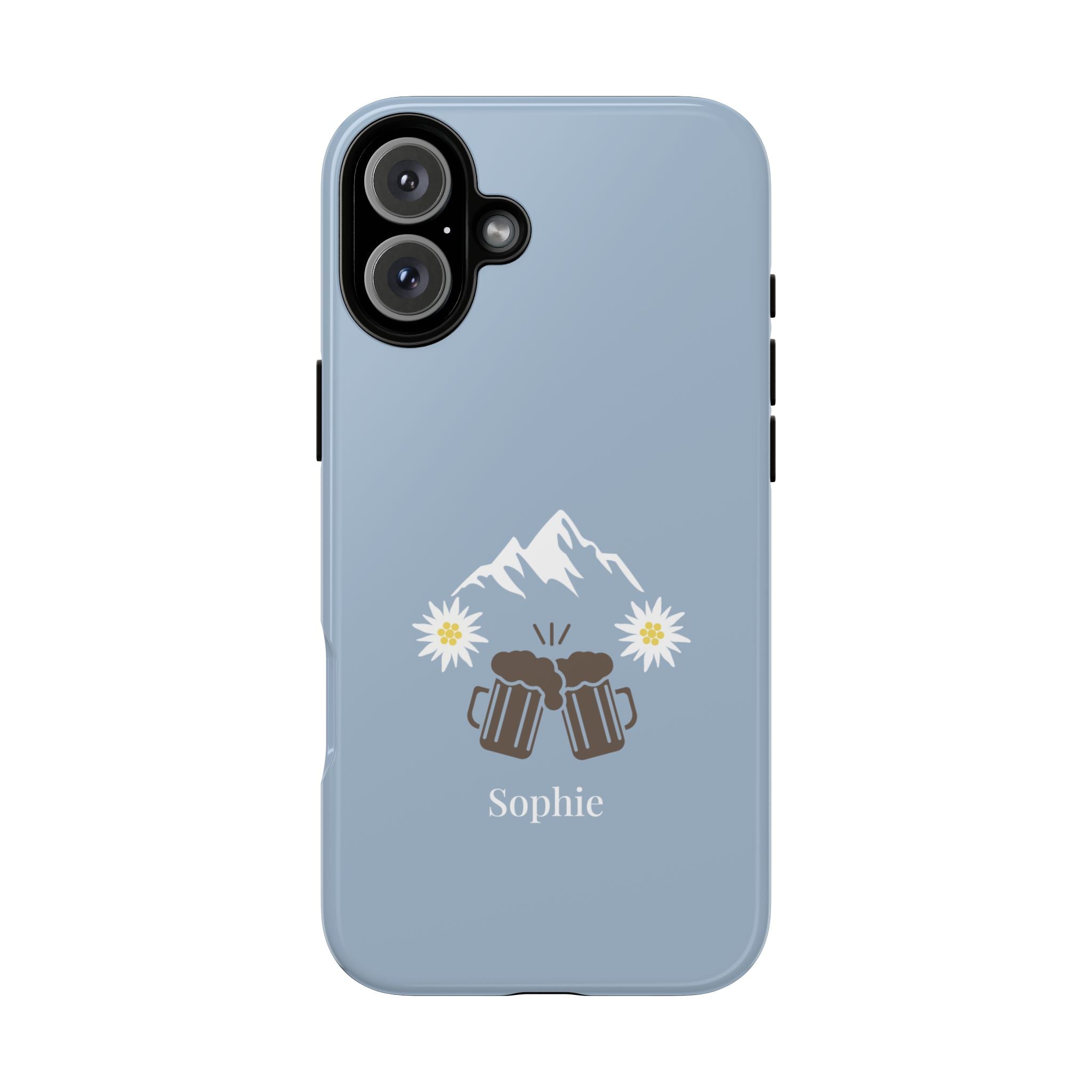 O'ZAPFT PASTELLBLAU – Personalisierte Handyhülle mit Dual-Layer-Schutz