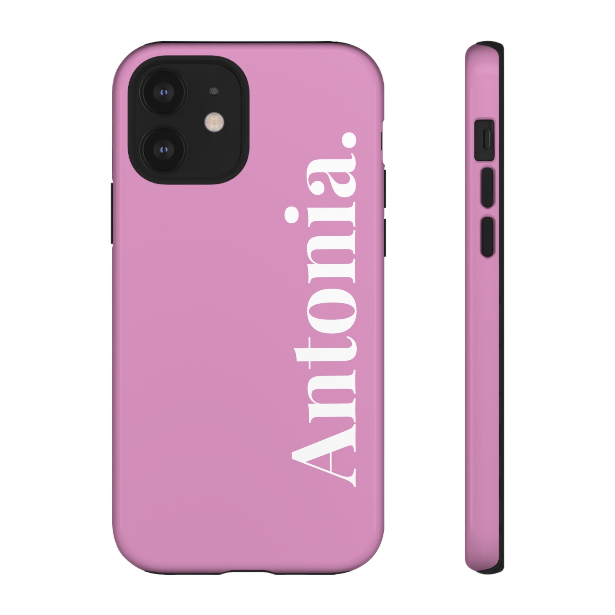 PINK BOLD NAME – Personalisierte Handyhülle mit Dual-Layer-Schutz