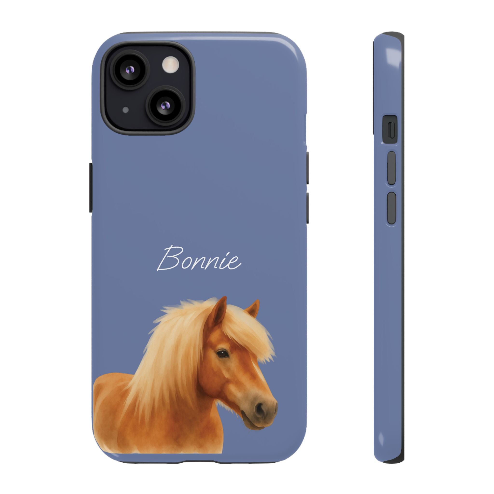 PET AQUARELL DUSTY BLUE – Personalisierte Handyhülle mit Dual-Layer-Schutz