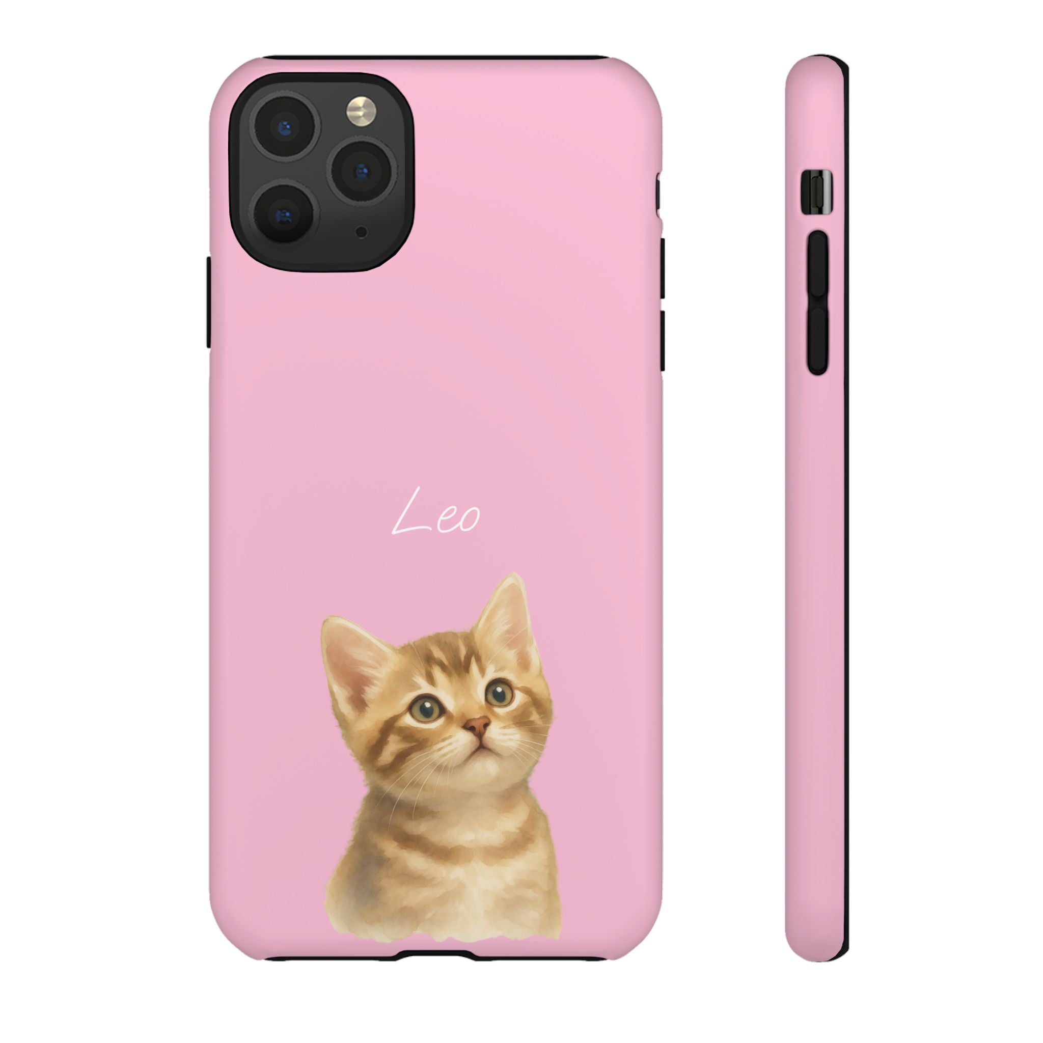 PET AQUARELL PINK – Personalisierte Handyhülle mit Dual-Layer-Schutz