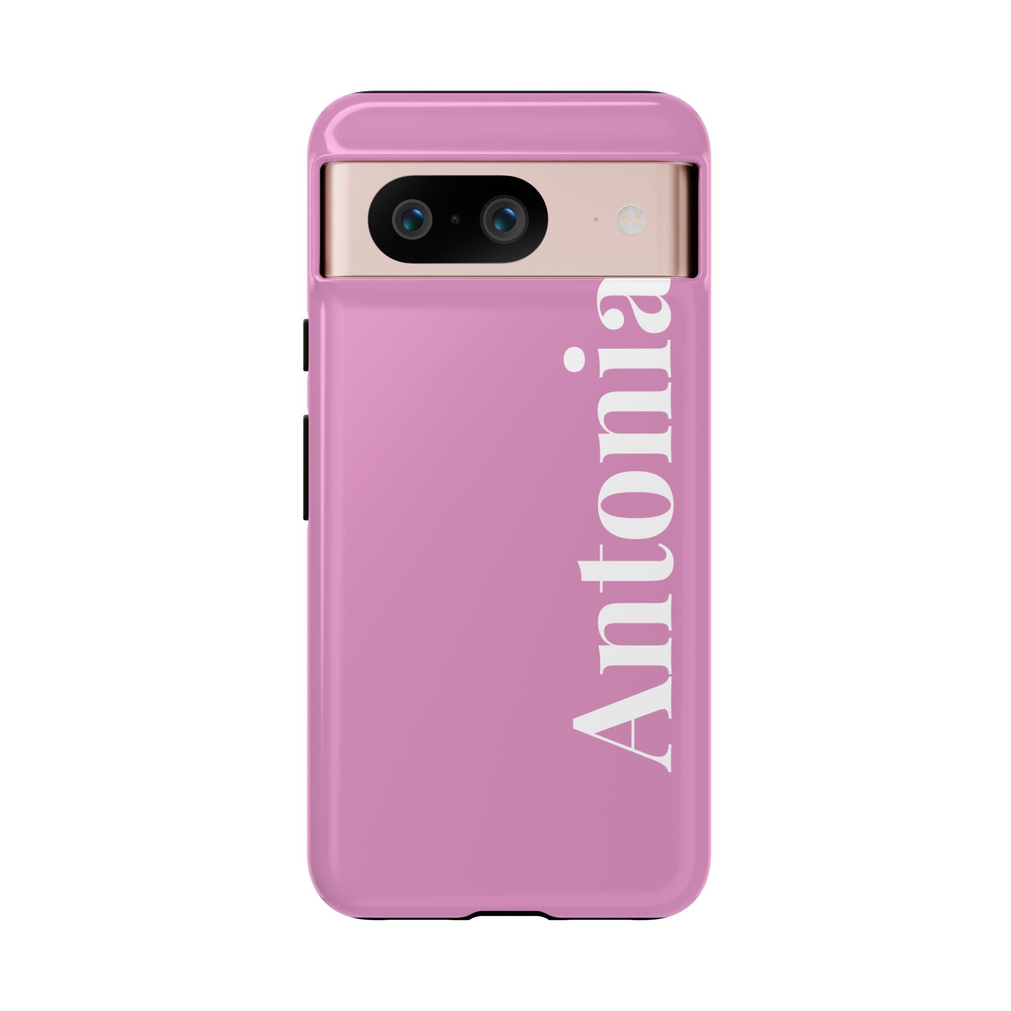PINK BOLD NAME – Personalisierte Handyhülle mit Dual-Layer-Schutz