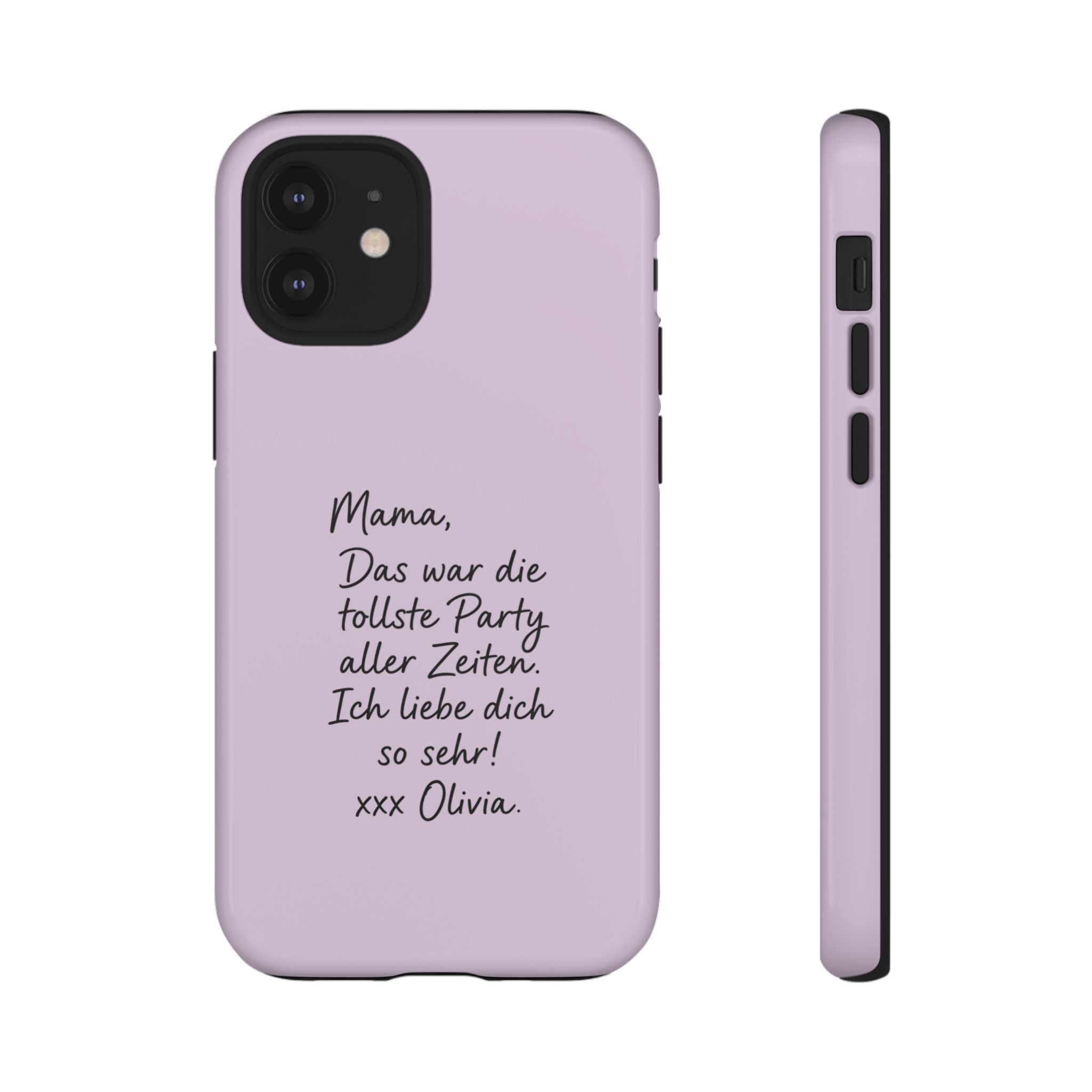 LAVENDER HANDWRITTEN NOTE – Personalisierte Handyhülle mit Dual-Layer-Schutz