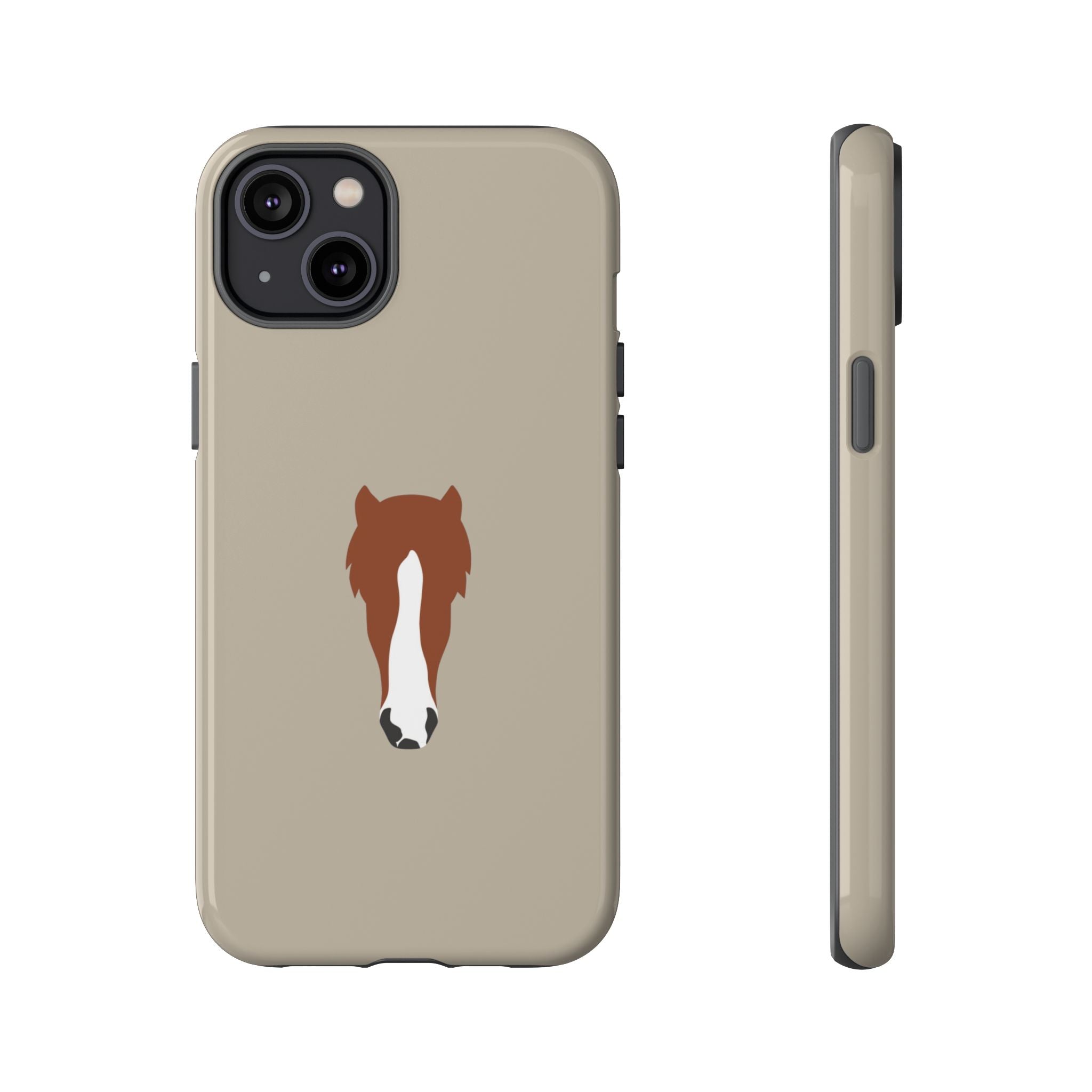 UNIQUE ANIMAL ART EDITION BEIGE – Personalisierte Handyhülle mit Dual-Layer-Schutz
