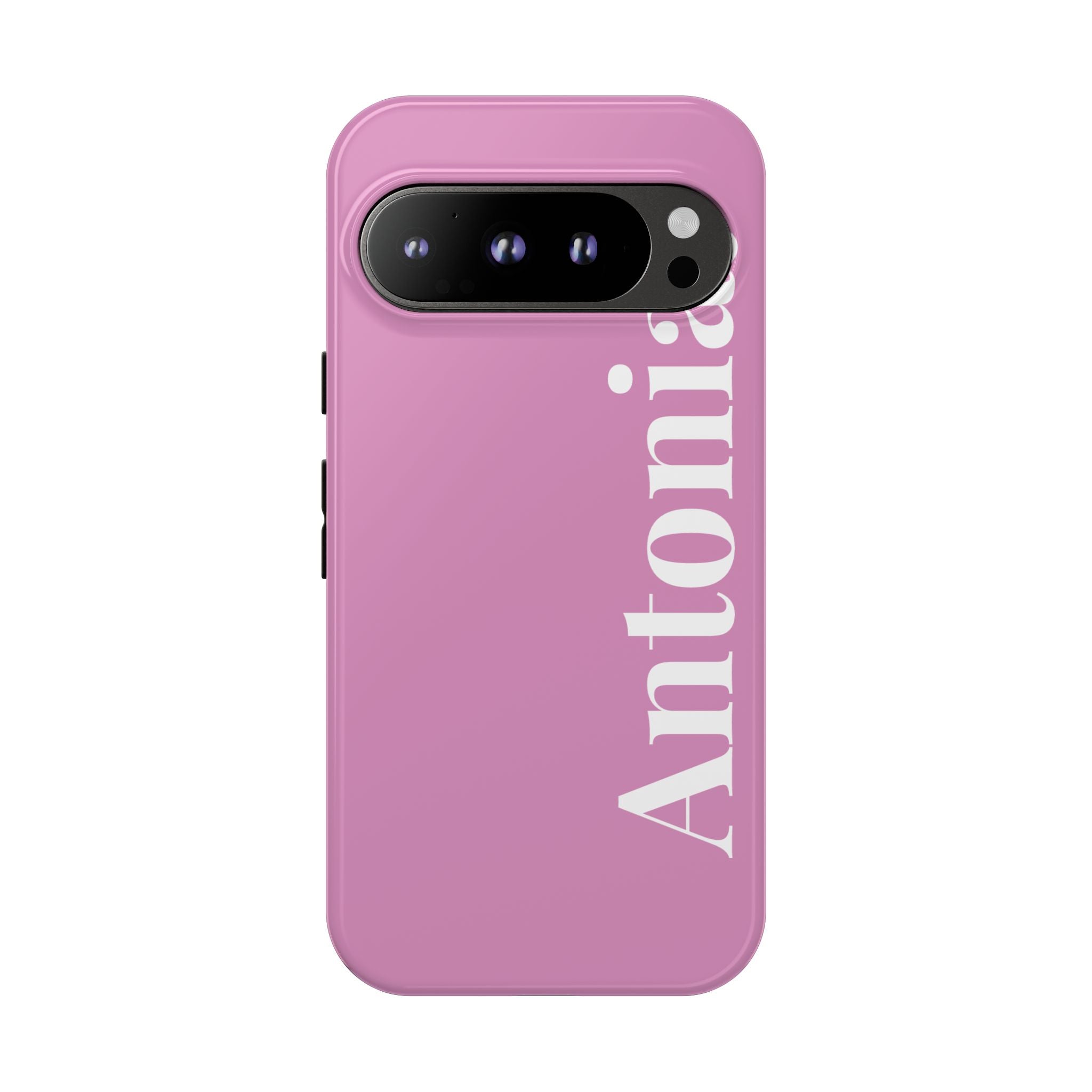 PINK BOLD NAME – Personalisierte Handyhülle mit Dual-Layer-Schutz
