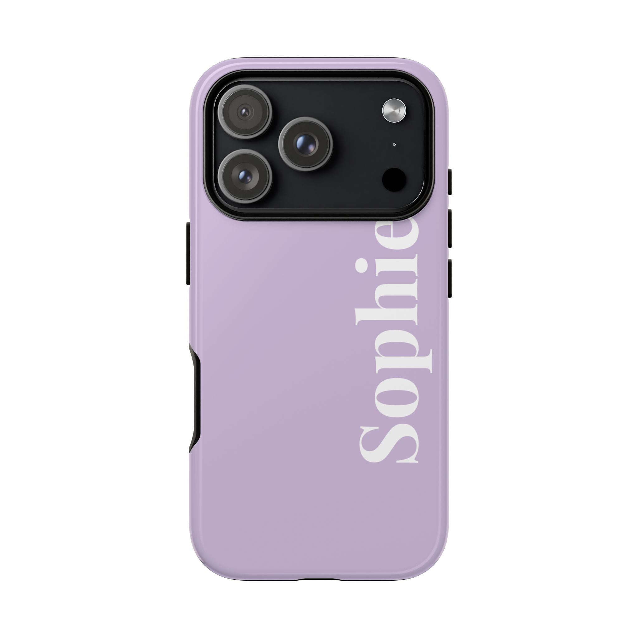 LAVENDEL BOLD NAME – Personalisierte Handyhülle mit Dual-Layer-Schutz