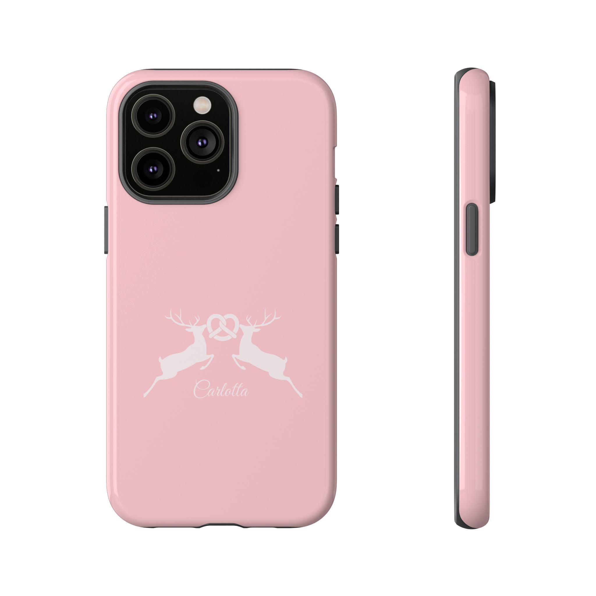 HIRSCH ROSE – Personalisierte Handyhülle mit Dual-Layer-Schutz