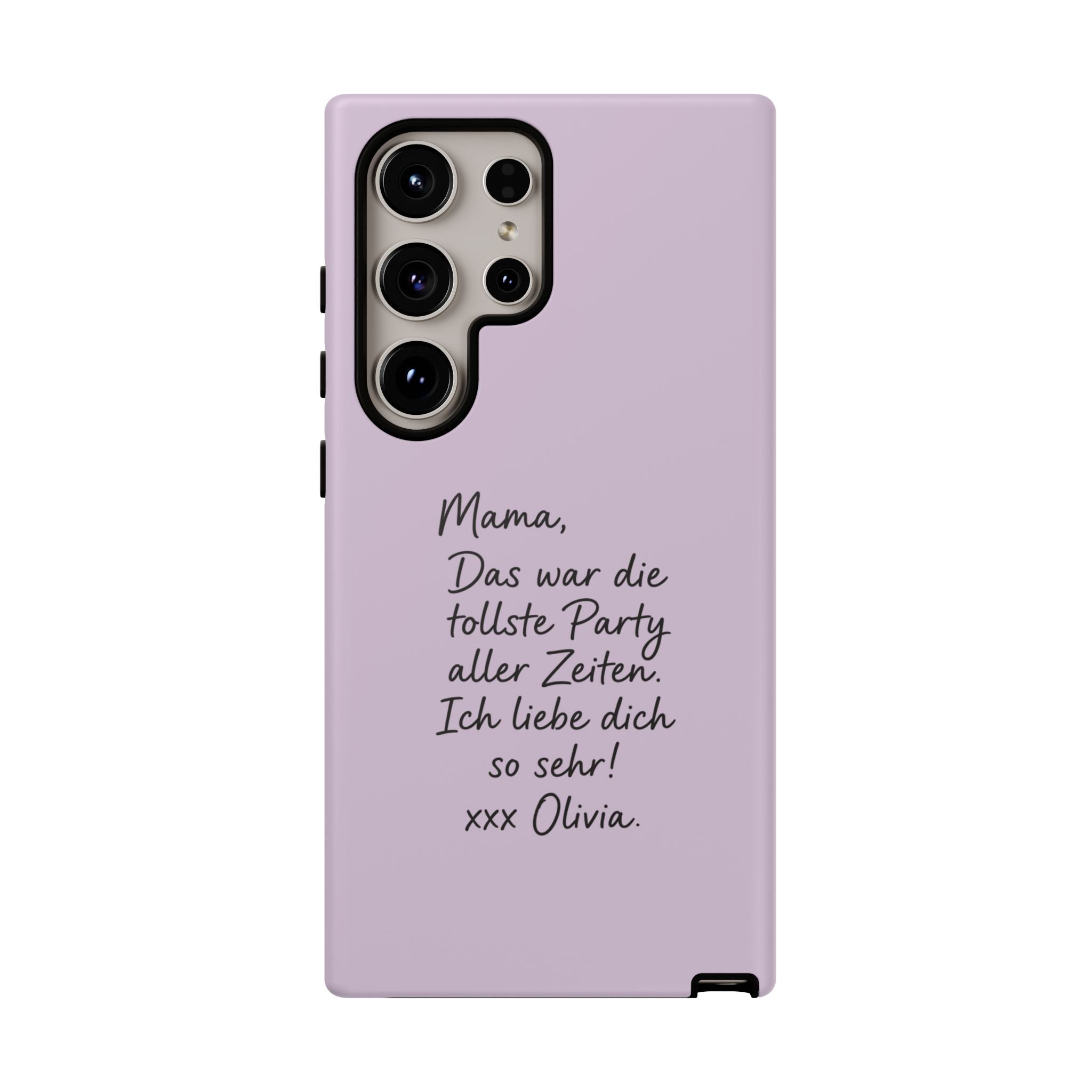 LAVENDER HANDWRITTEN NOTE – Personalisierte Handyhülle mit Dual-Layer-Schutz