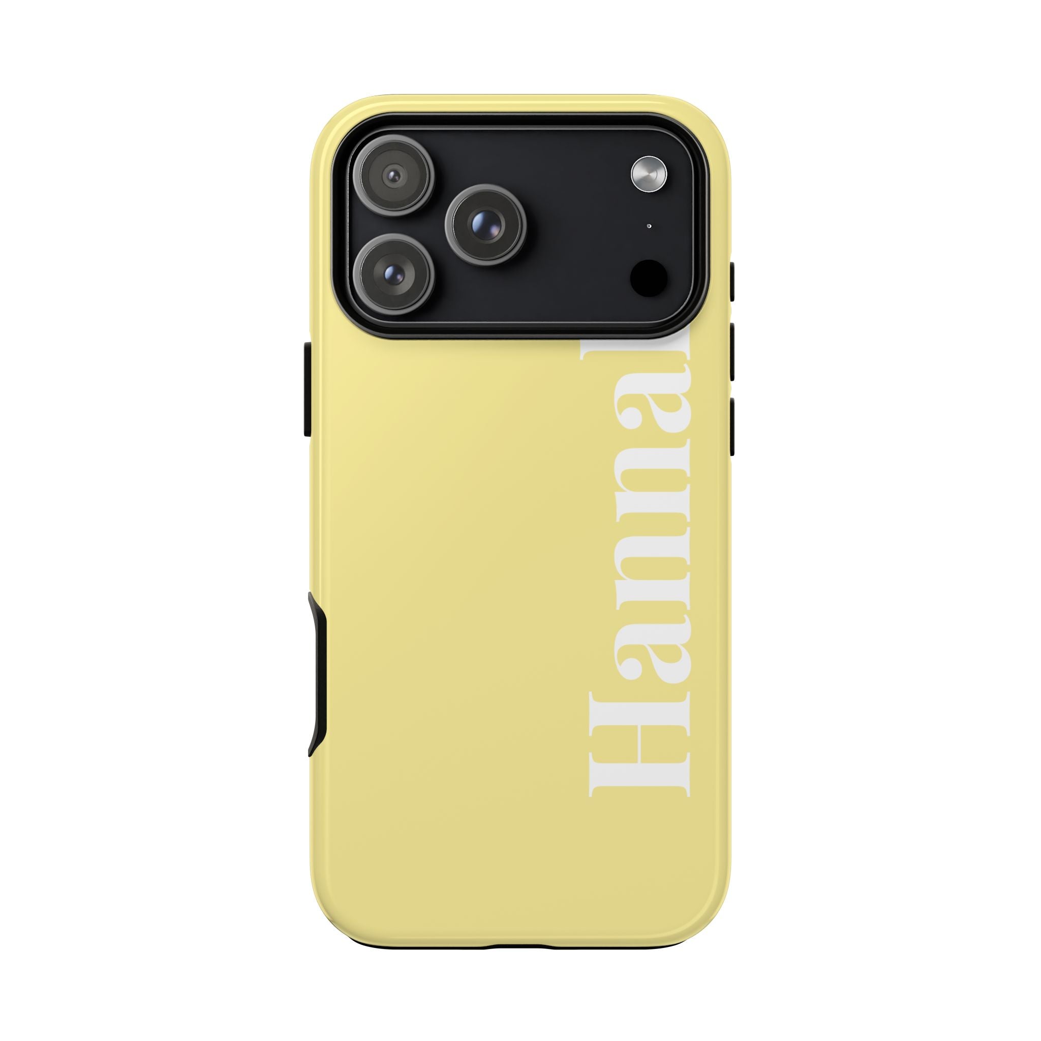 CITRUS YELLOW BOLD NAME – Personalisierte Handyhülle mit Dual-Layer-Schutz
