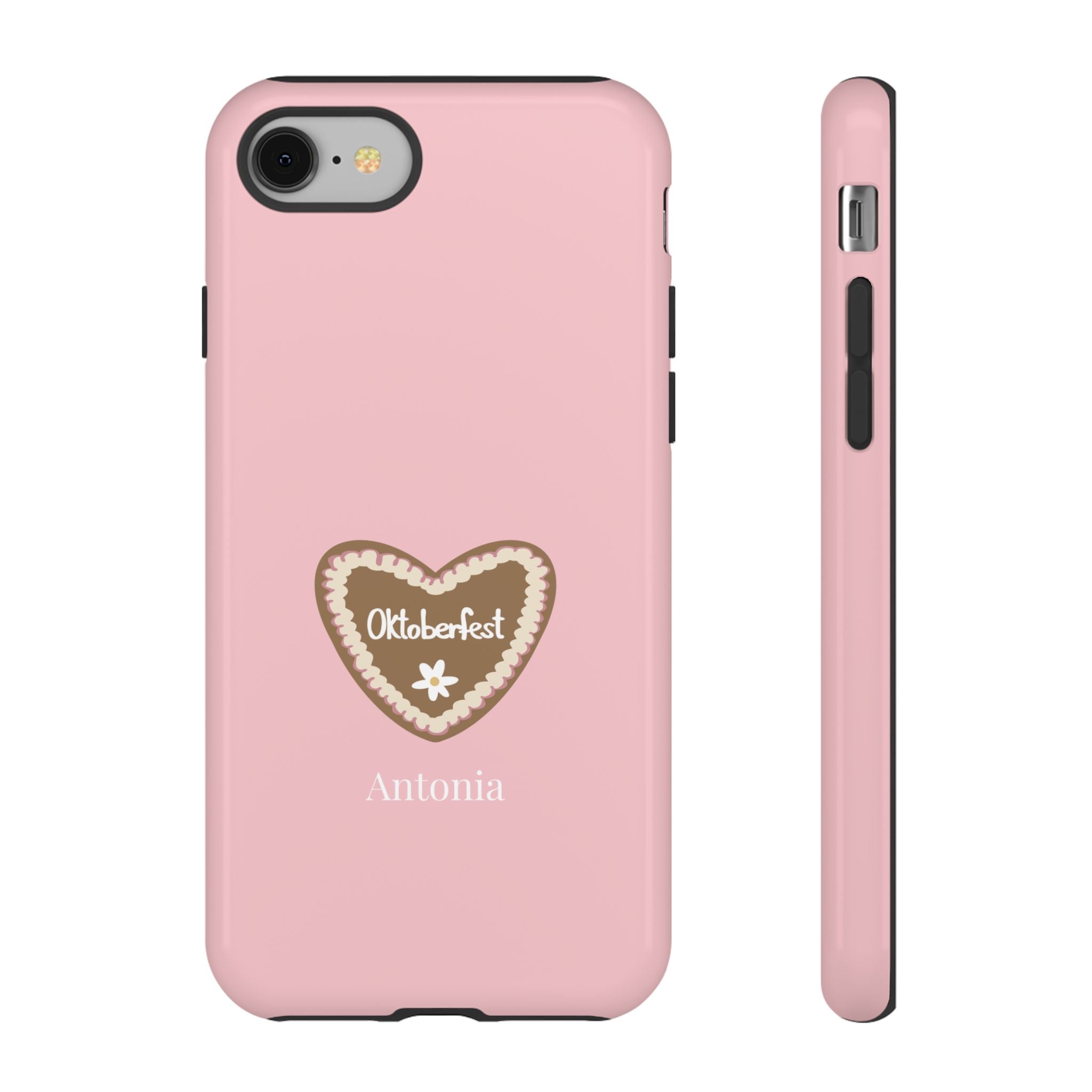 OKTOBERFEST HERZ ROSE – Personalisierte Handyhülle mit Dual-Layer-Schutz