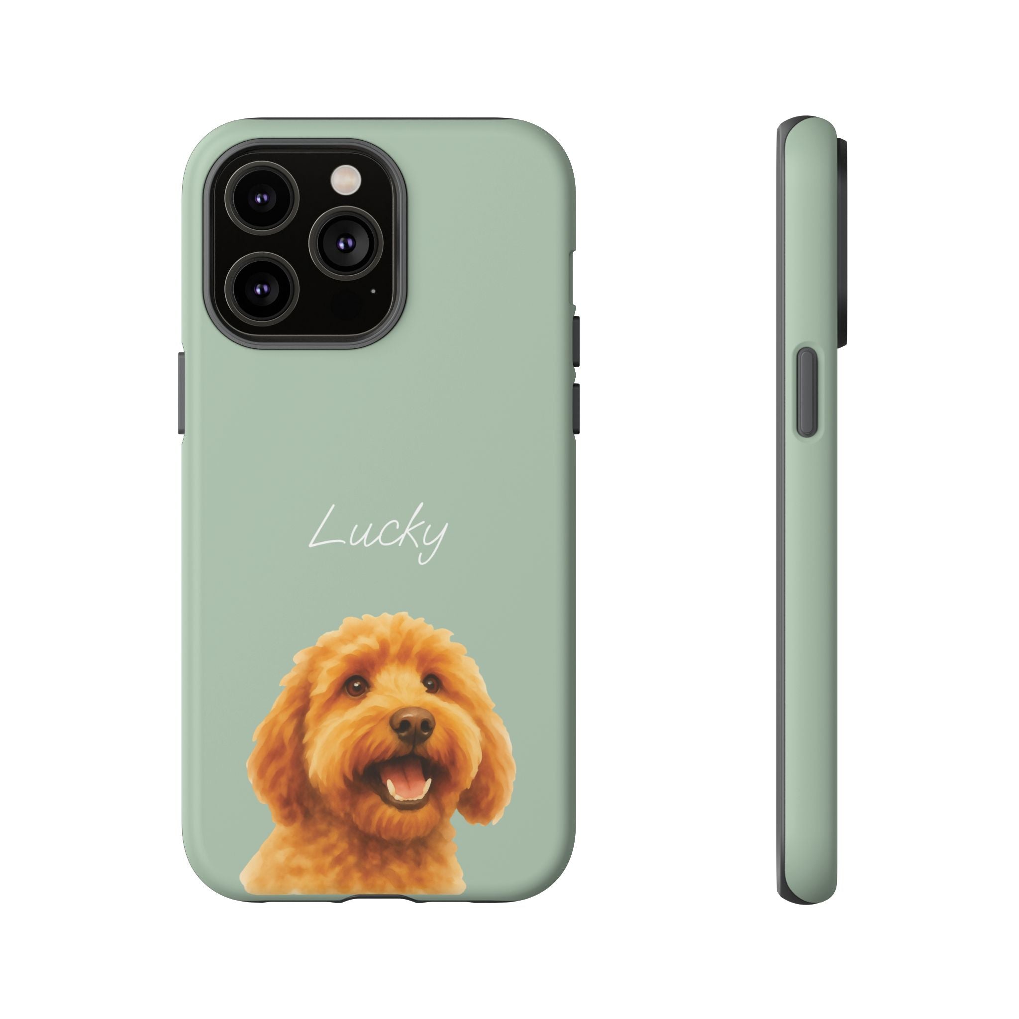 PET AQUARELL SALBEI – Personalisierte Handyhülle mit Dual-Layer-Schutz