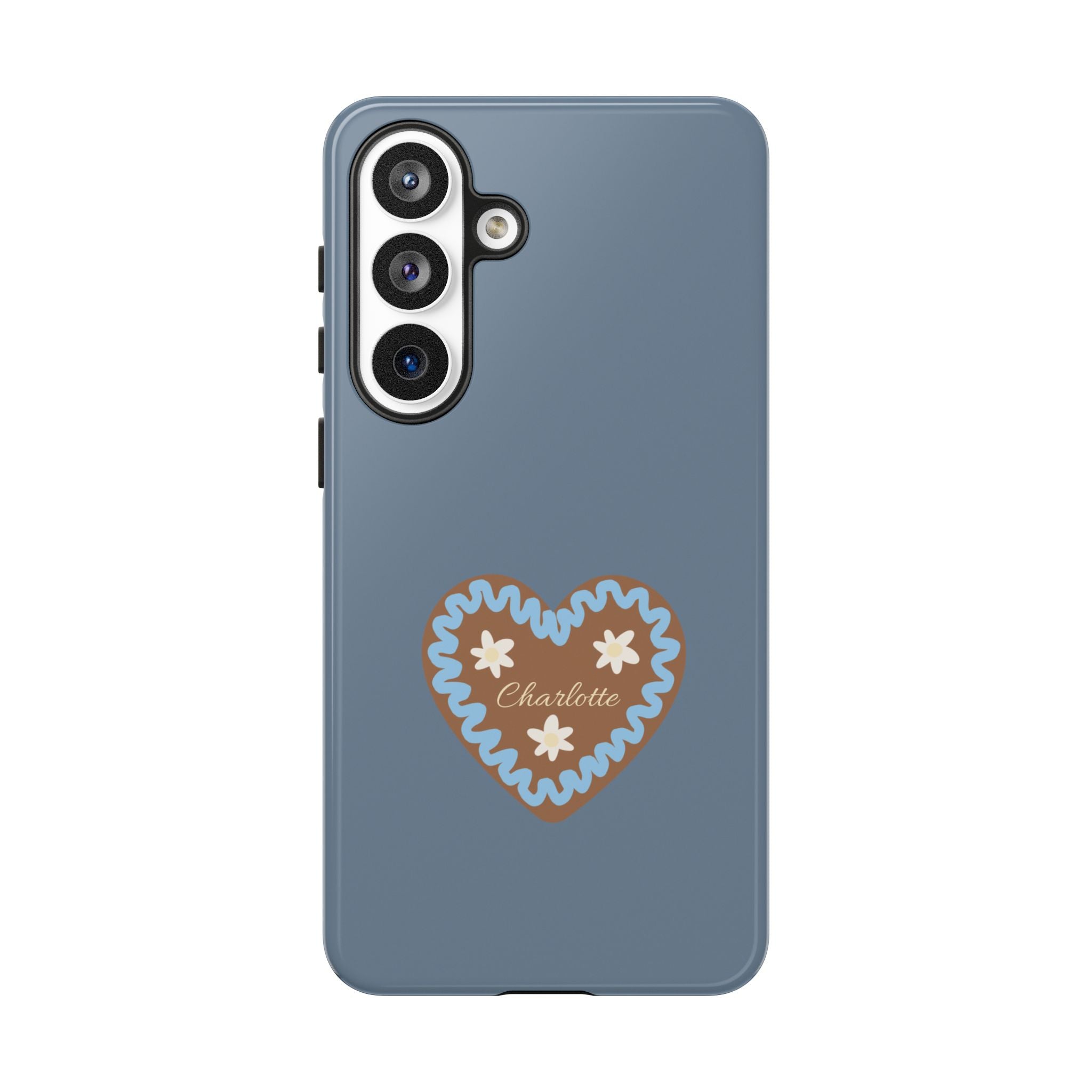 WIESNHERZ TAUBENBLAU – Personalisierte Handyhülle mit Dual-Layer-Schutz