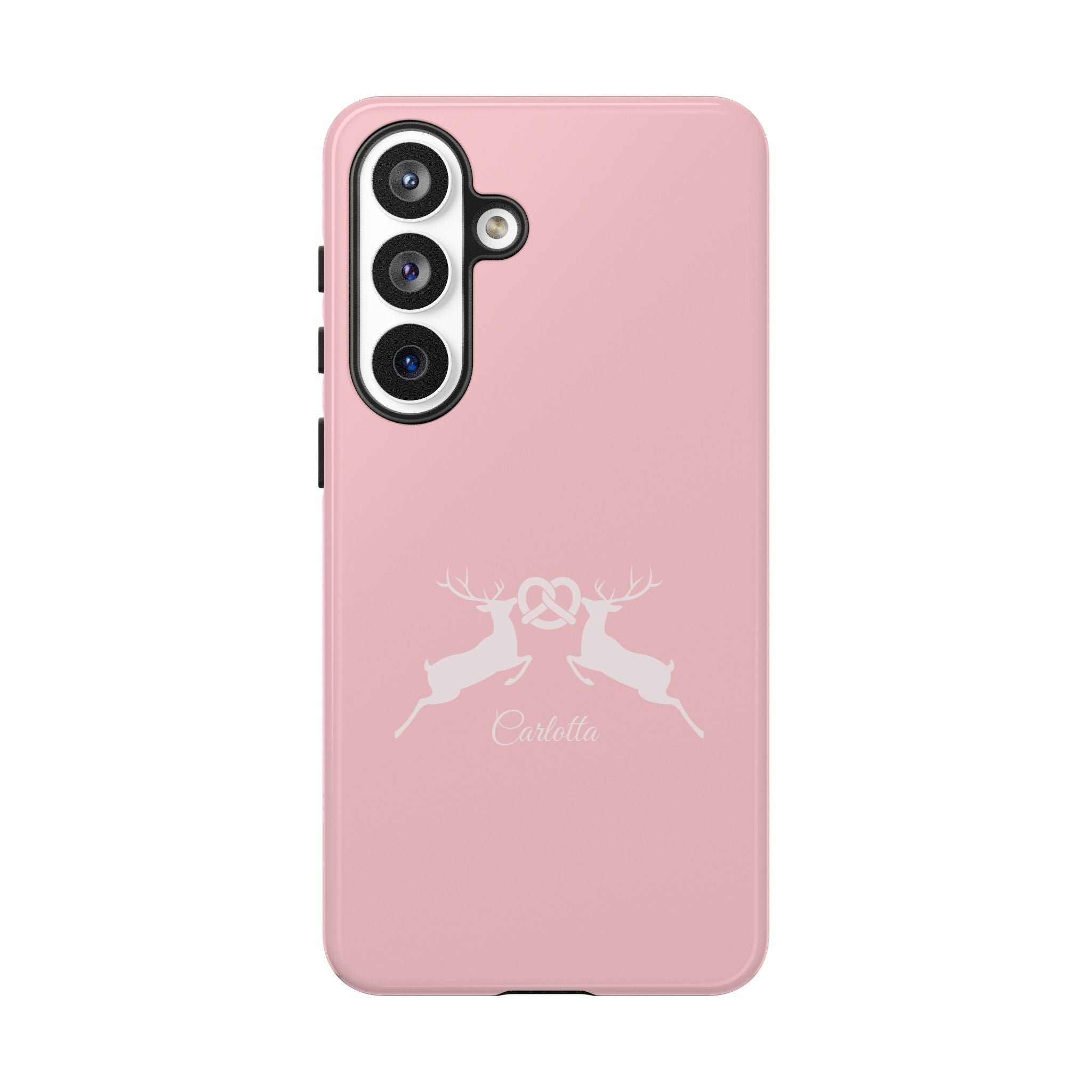HIRSCH ROSE – Personalisierte Handyhülle mit Dual-Layer-Schutz