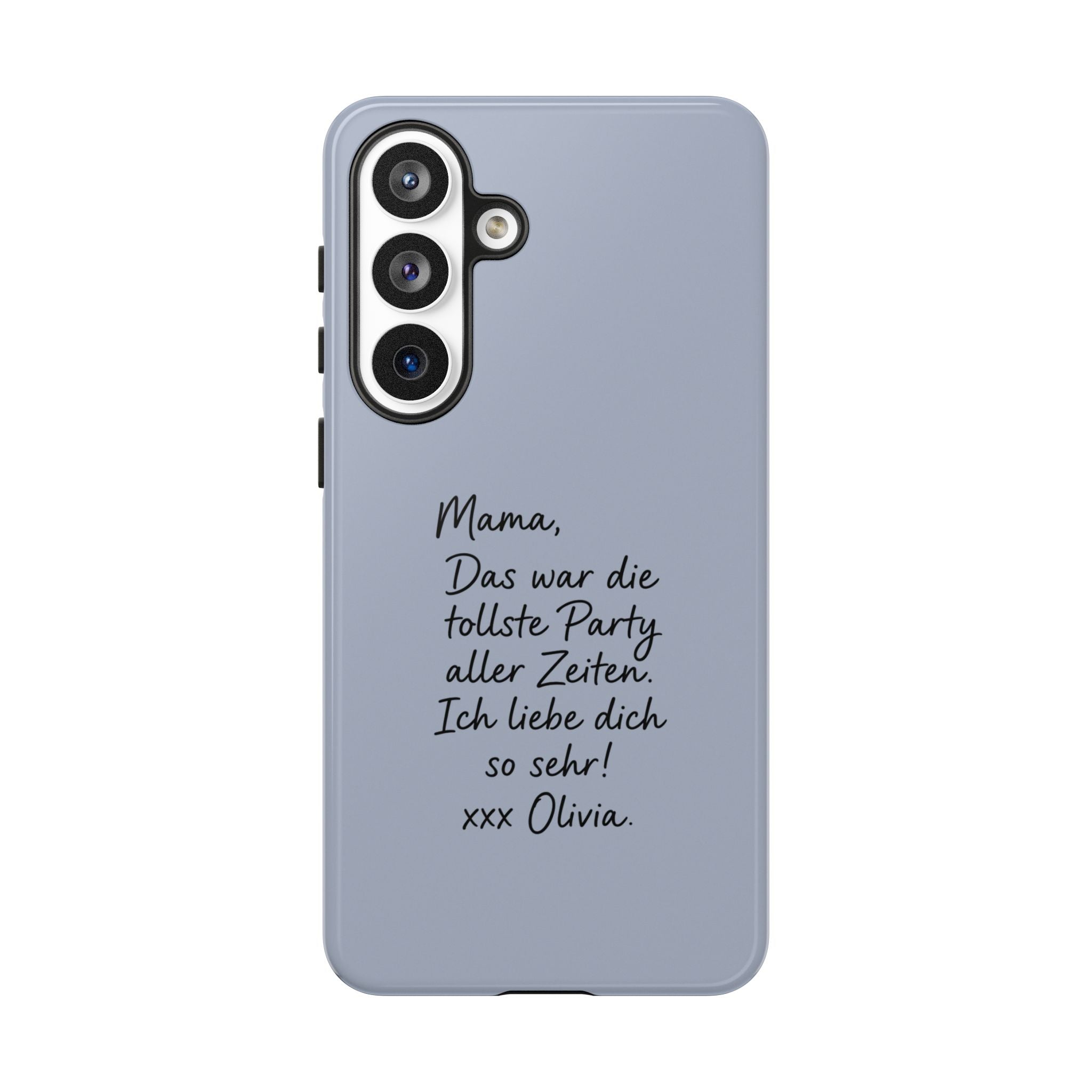DUSTY BLUE HANDWRITTEN NOTE – Personalisierte Handyhülle mit Dual-Layer-Schutz