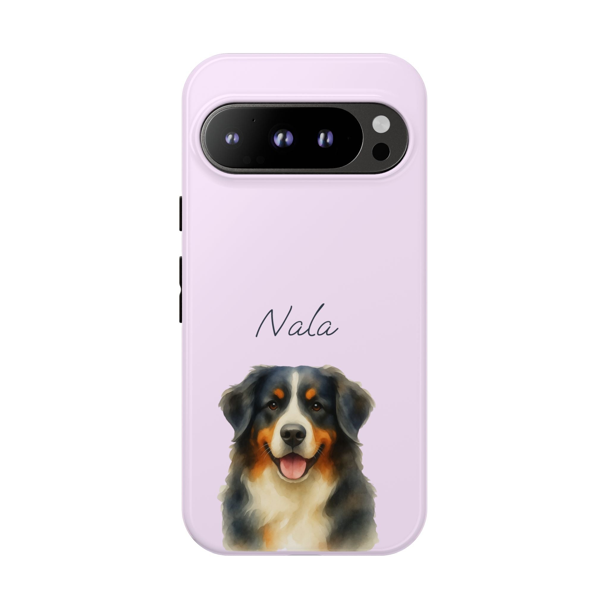 Pet Aquarell Lavendel – Personalisierte Handyhülle mit Dual-Layer-Schutz