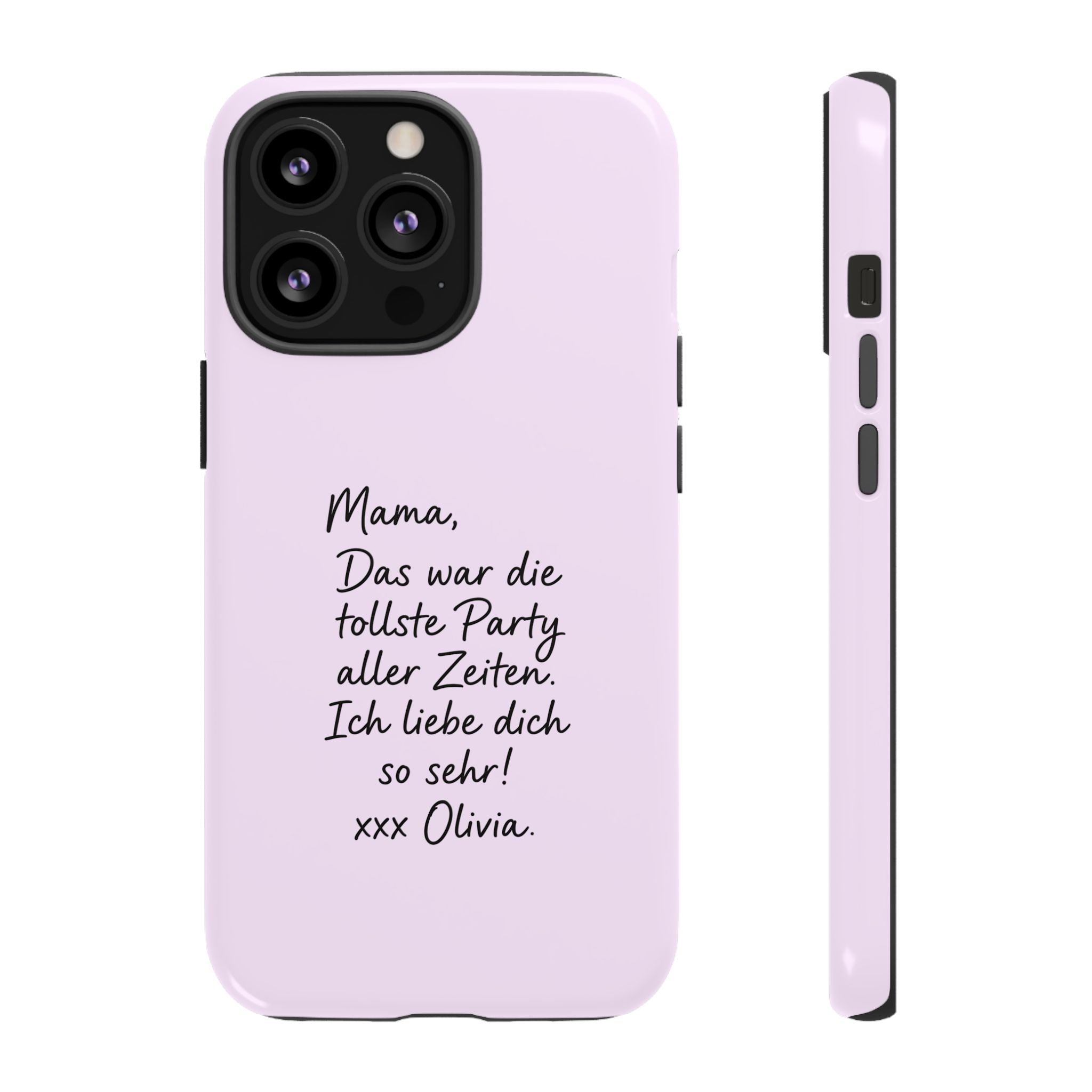 LAVENDEL mit handgeschriebener Notiz – Personalisierte Handyhülle mit Dual-Layer-Schutz