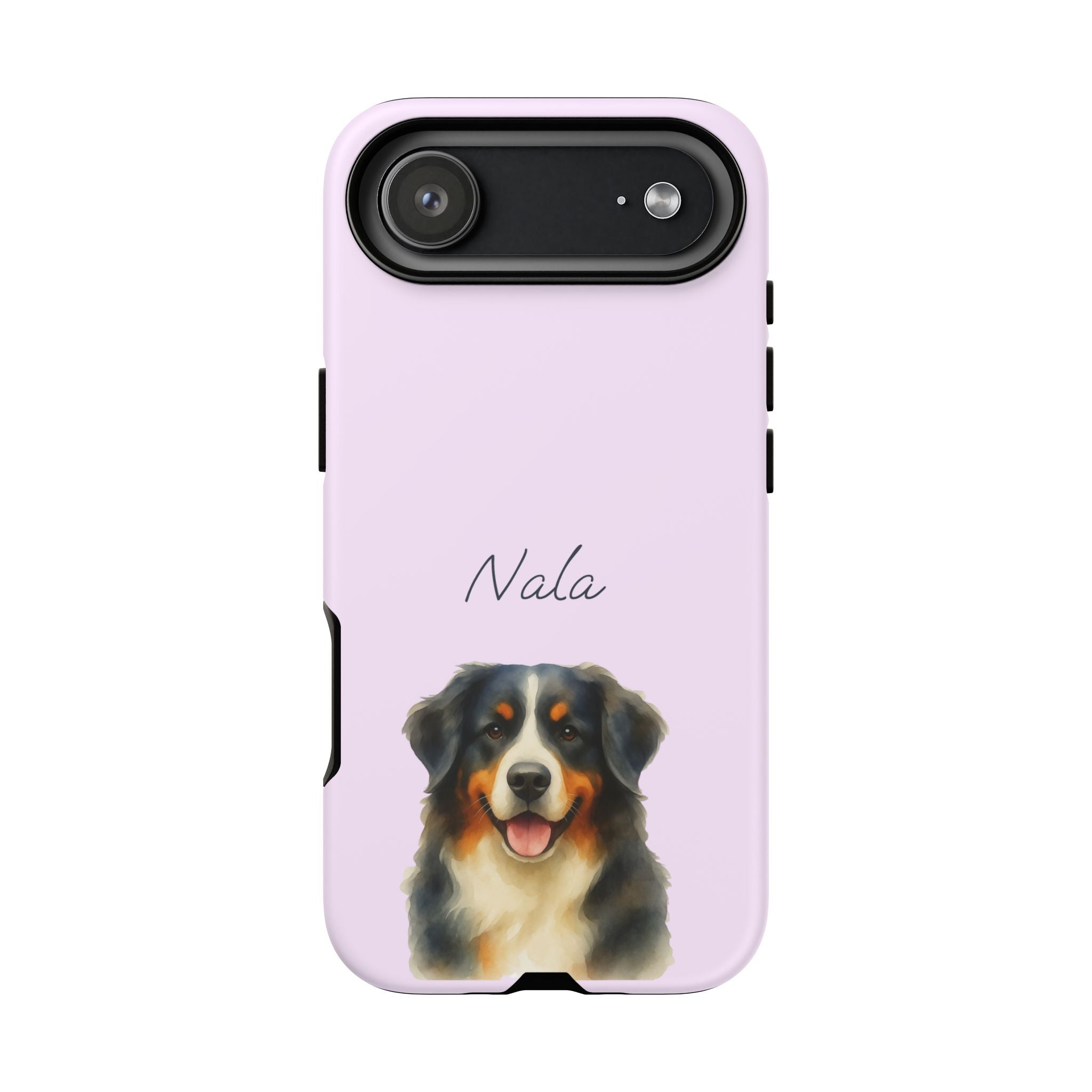 Pet Aquarell Lavendel – Personalisierte Handyhülle mit Dual-Layer-Schutz