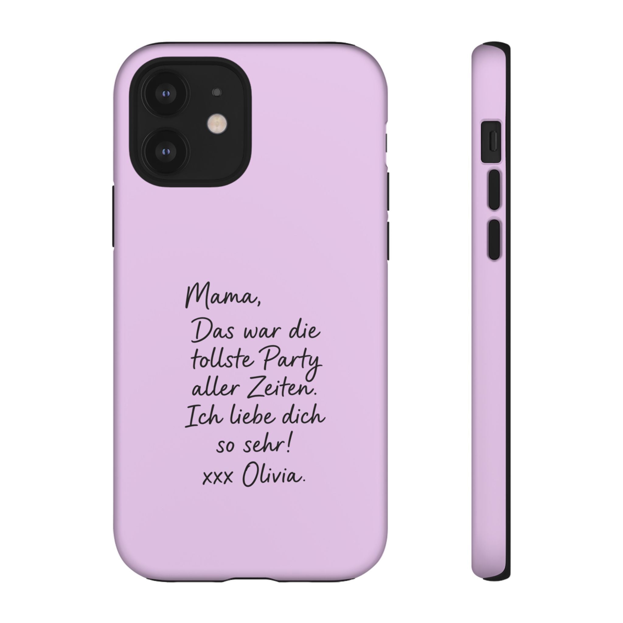 LAVENDEL mit handgeschriebener Notiz – Personalisierte Handyhülle mit Dual-Layer-Schutz