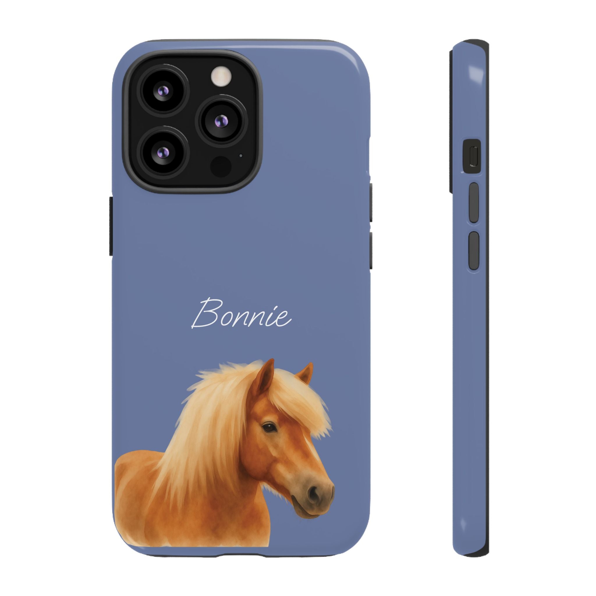 PET AQUARELL DUSTY BLUE – Personalisierte Handyhülle mit Dual-Layer-Schutz