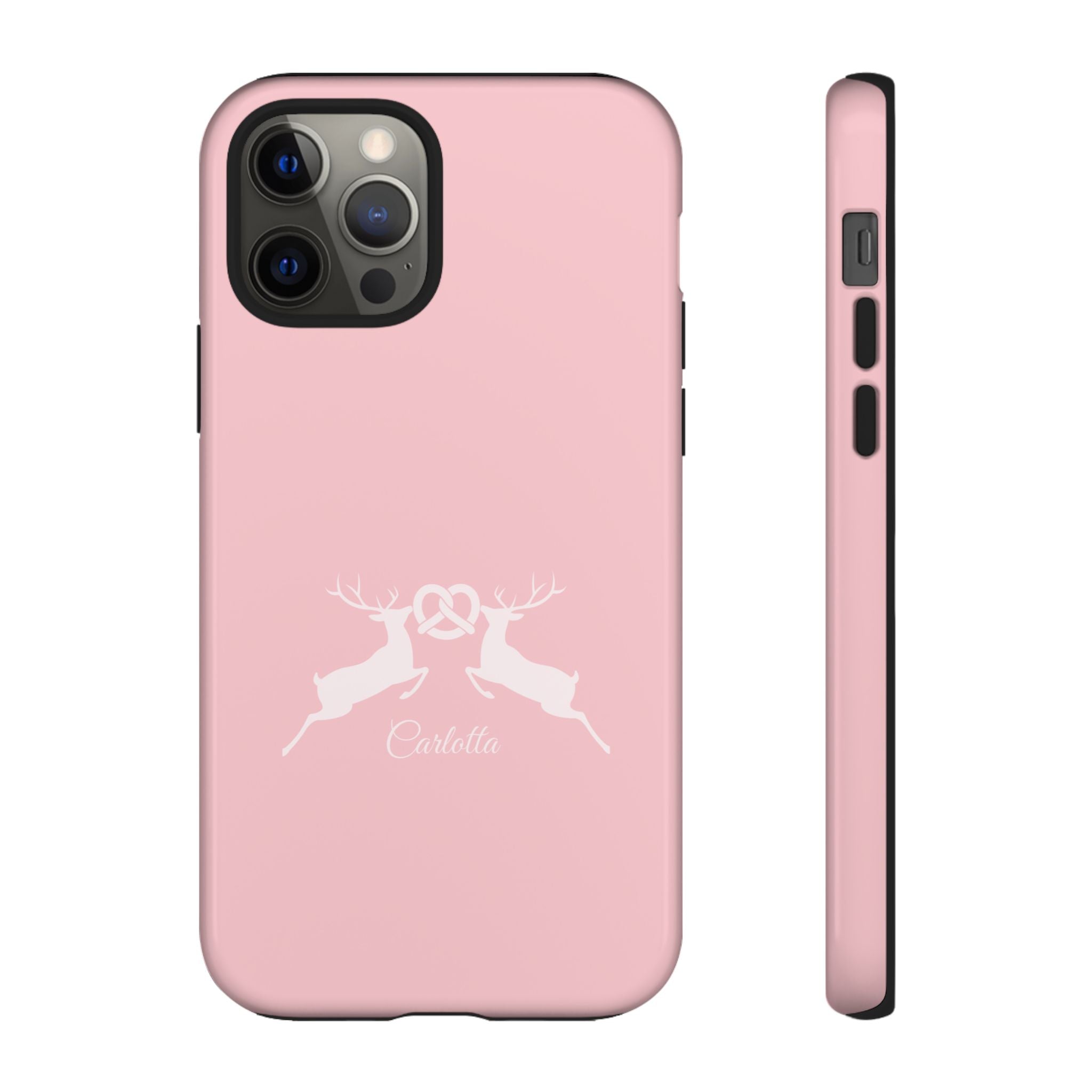 HIRSCH ROSE – Personalisierte Handyhülle mit Dual-Layer-Schutz