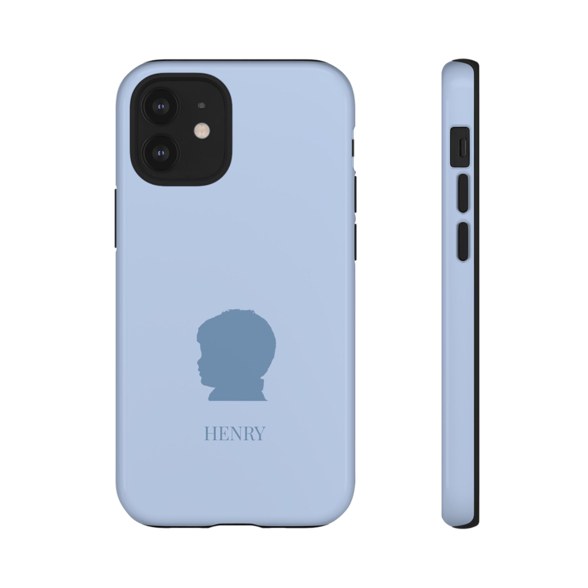SILHOUETTE BLUE – Personalisierte Handyhülle mit Dual-Layer-Schutz