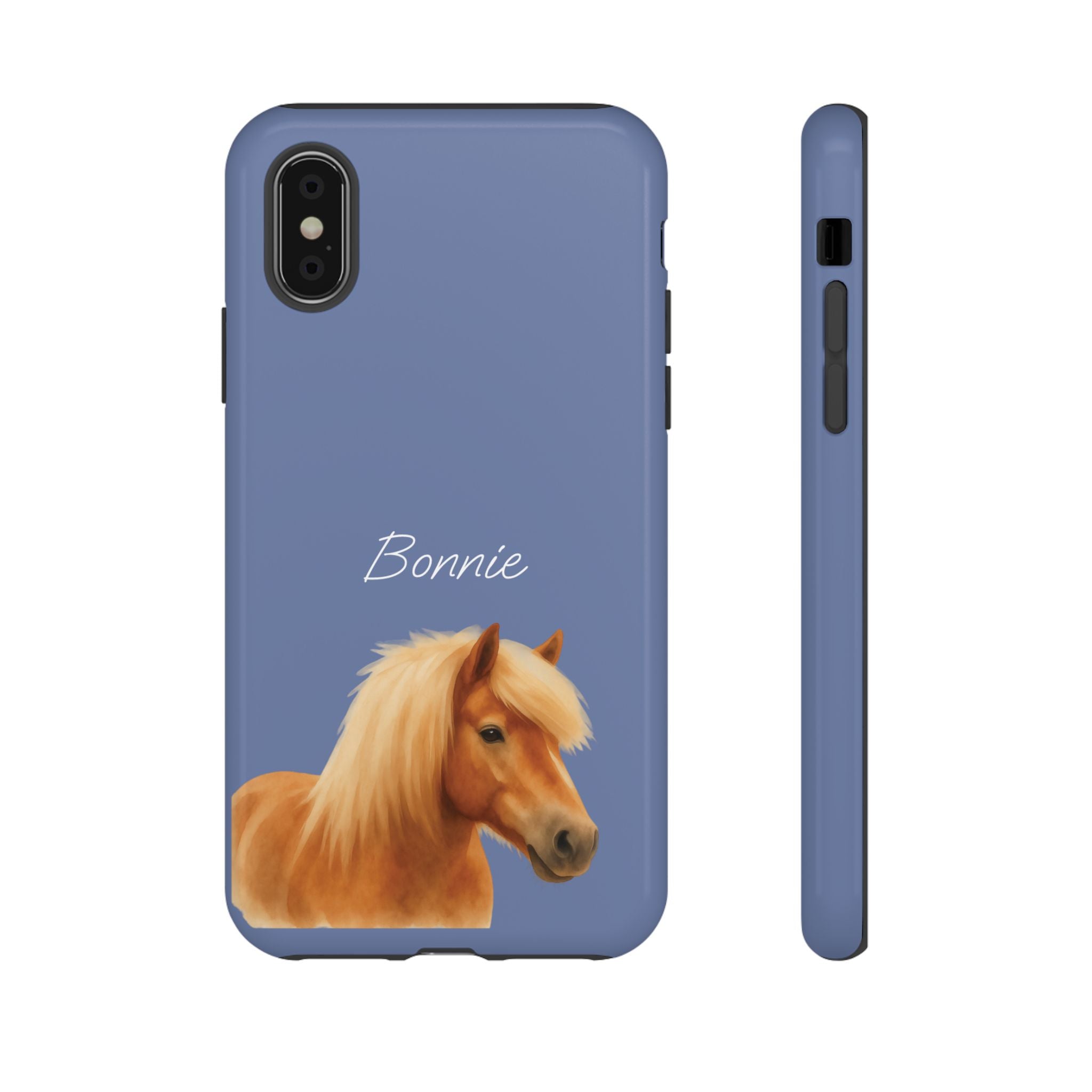 PET AQUARELL DUSTY BLUE – Personalisierte Handyhülle mit Dual-Layer-Schutz