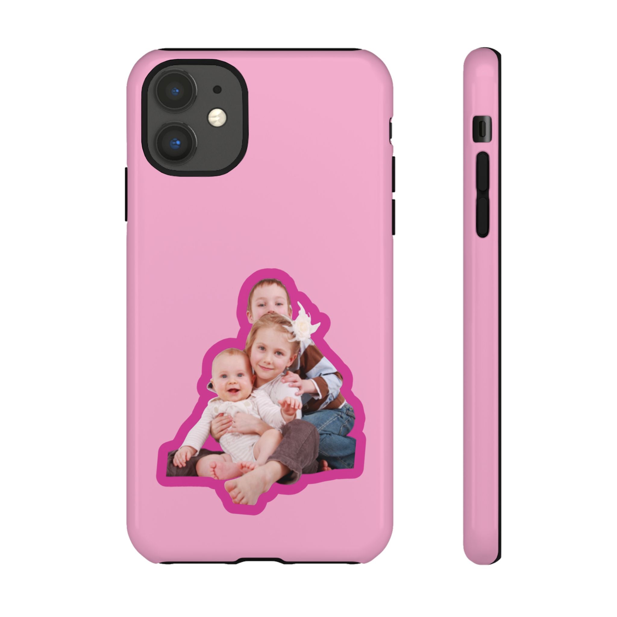 PINK CARTOON – Personalisierte Foto Handyhülle mit Dual-Layer-Schutz