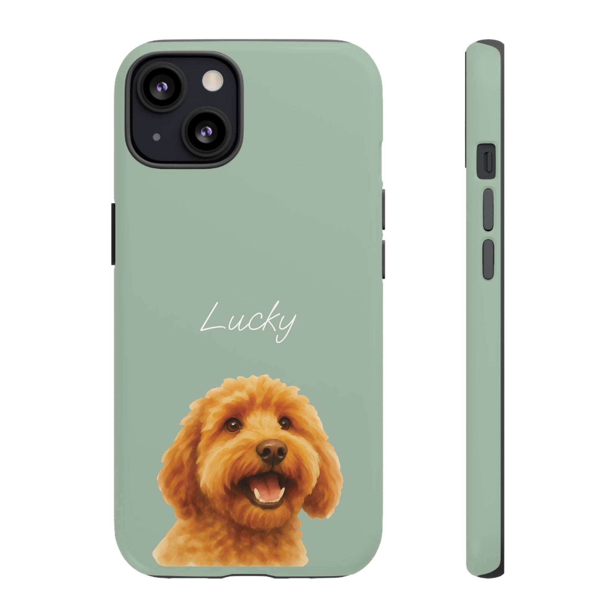 PET AQUARELL SALBEI – Personalisierte Handyhülle mit Dual-Layer-Schutz