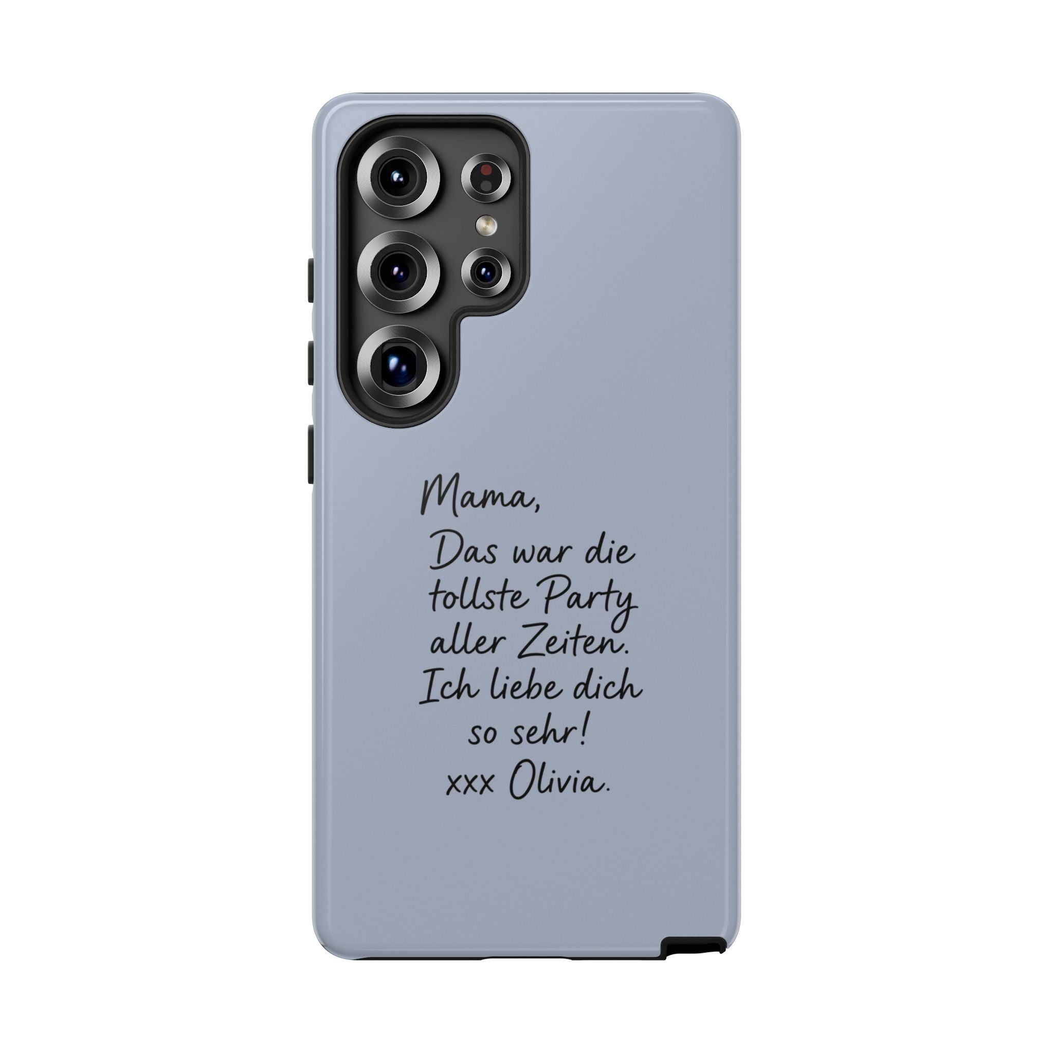 DUSTY BLUE HANDWRITTEN NOTE – Personalisierte Handyhülle mit Dual-Layer-Schutz
