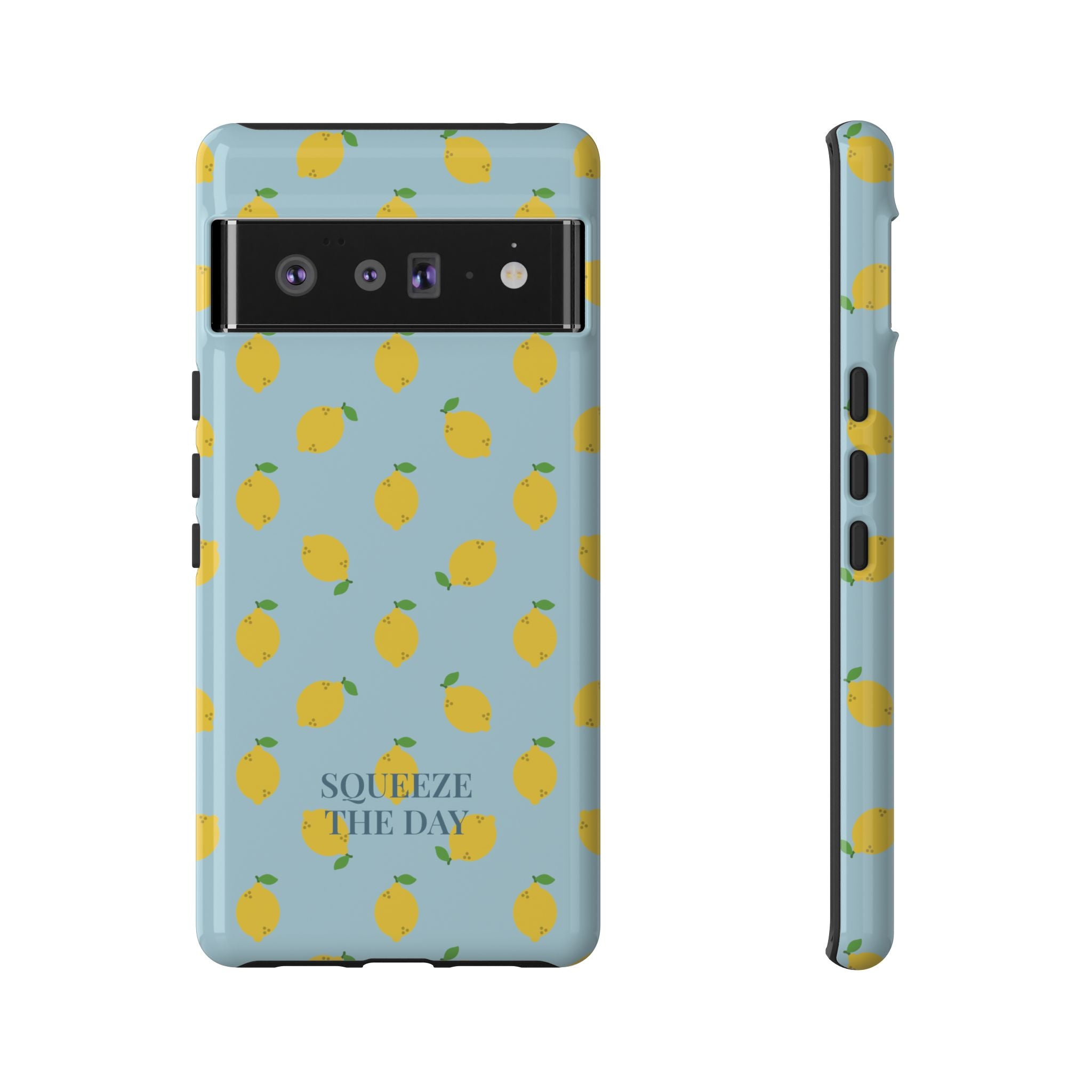 LEMONS BLUE SKY – Personalisierte Handyhülle mit Dual-Layer-Schutz