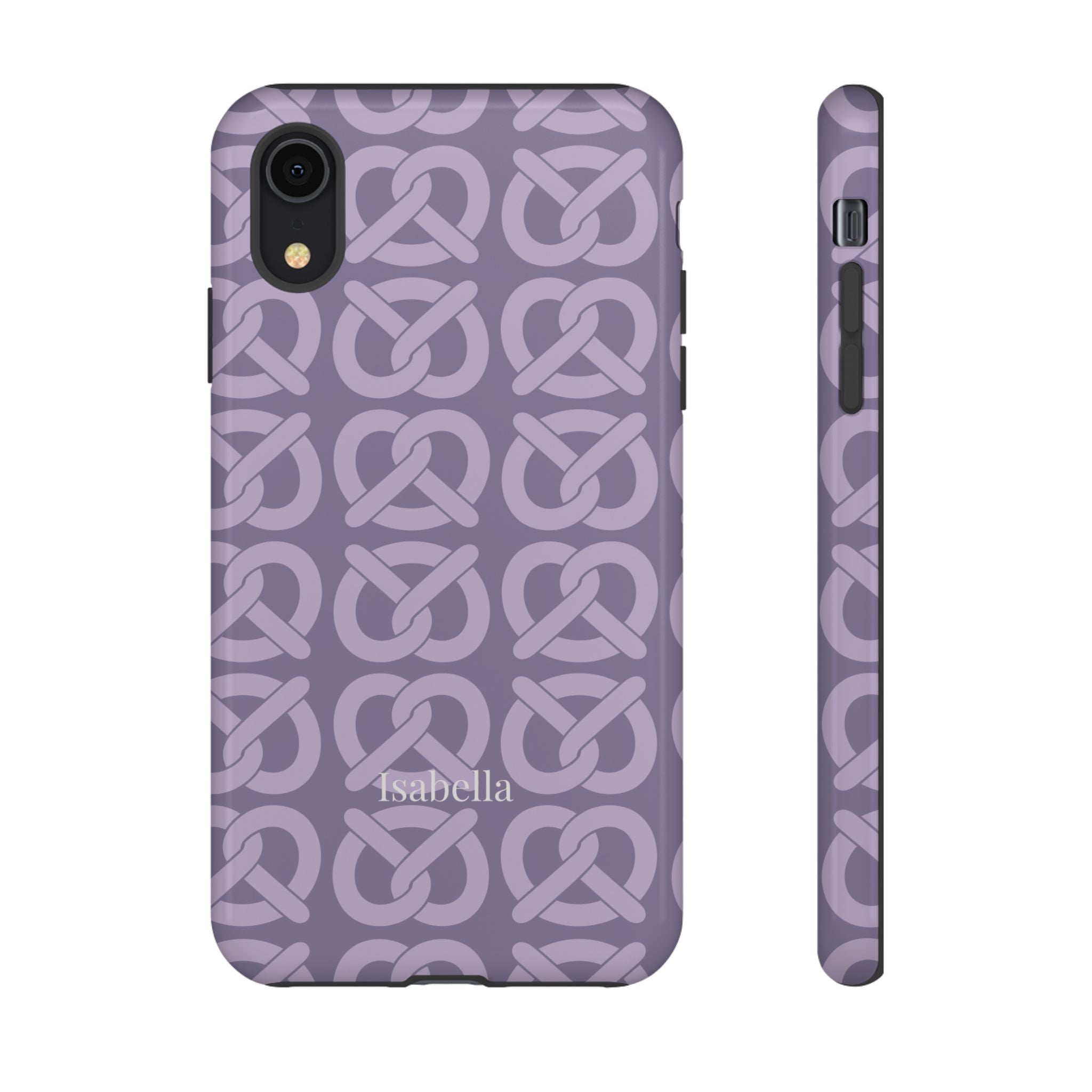 BREZN MONOGRAMM LAVENDEL – Personalisierte Handyhülle mit Dual-Layer-Schutz