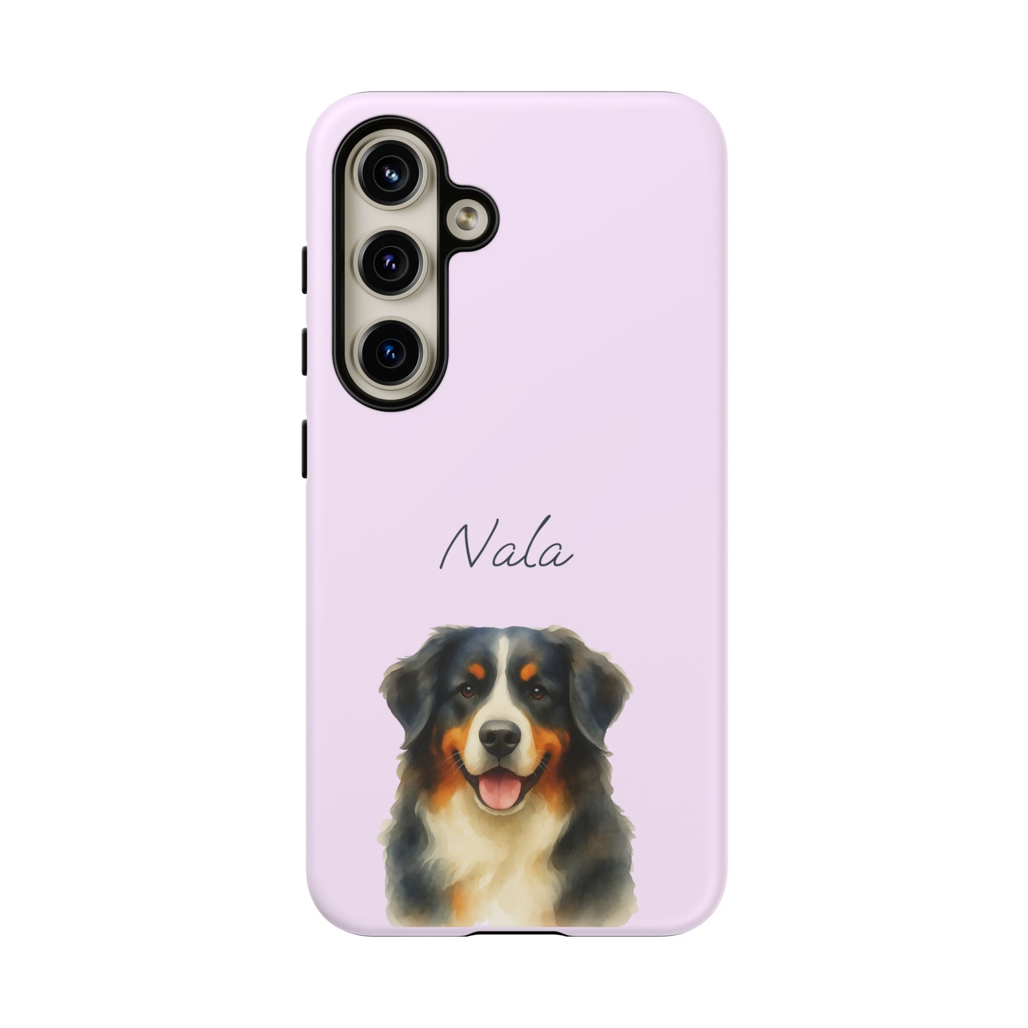 Pet Aquarell Lavendel – Personalisierte Handyhülle mit Dual-Layer-Schutz