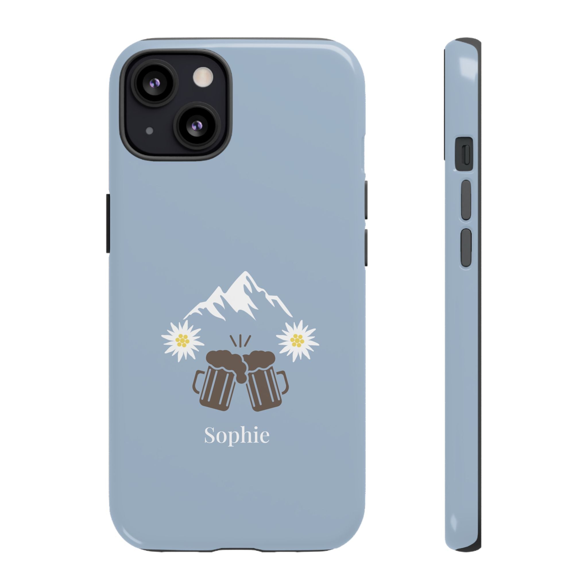 O'ZAPFT PASTELLBLAU – Personalisierte Handyhülle mit Dual-Layer-Schutz