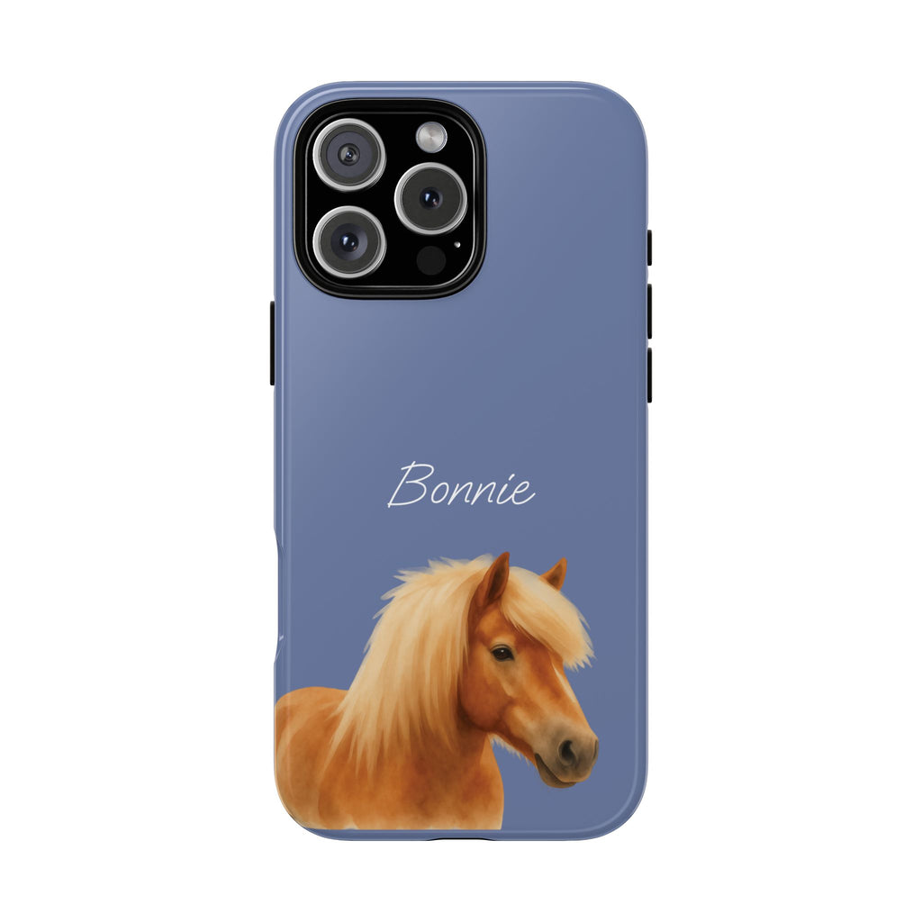 PET AQUARELL DUSTY BLUE – Personalisierte Handyhülle mit Dual-Layer-Schutz