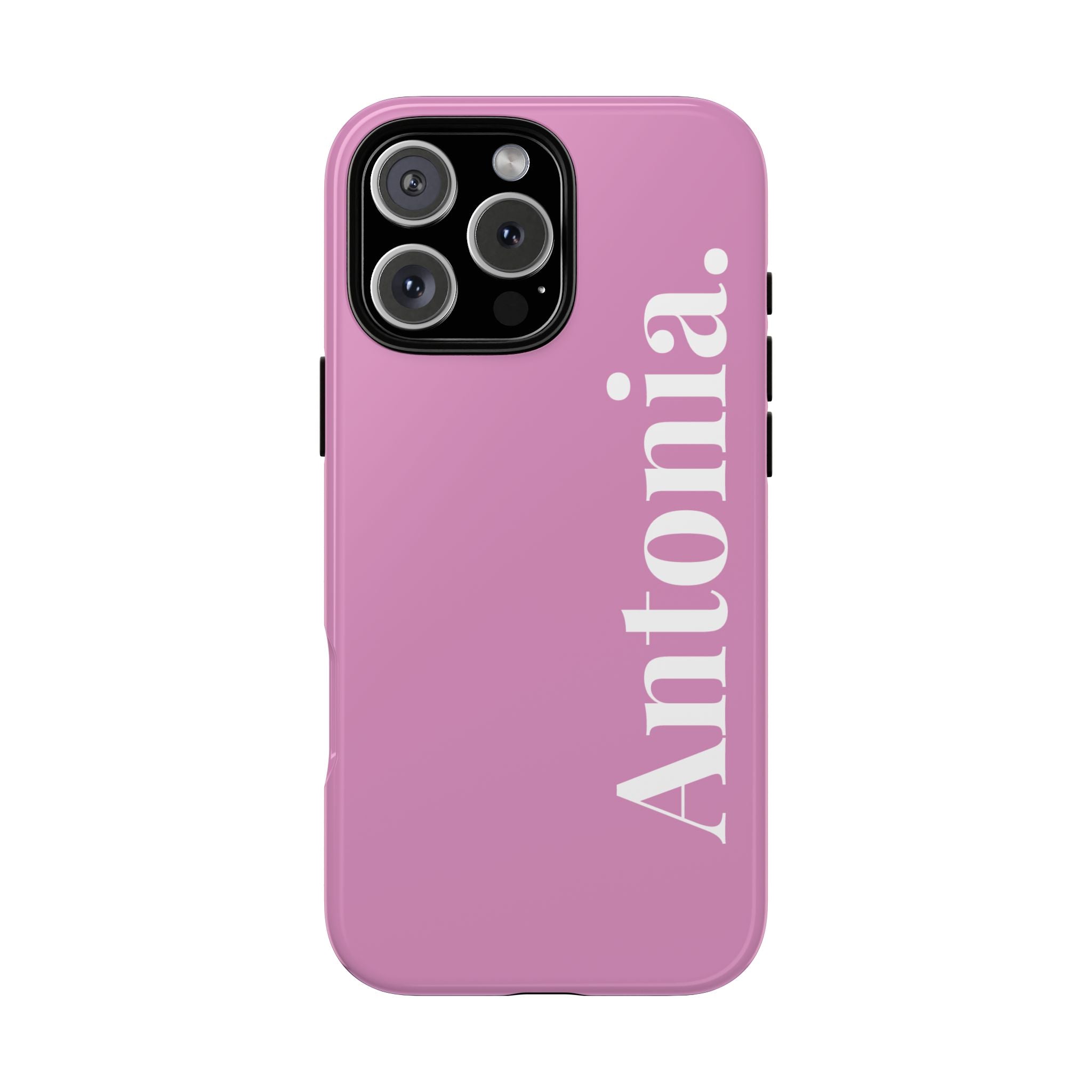 PINK BOLD NAME – Personalisierte Handyhülle mit Dual-Layer-Schutz
