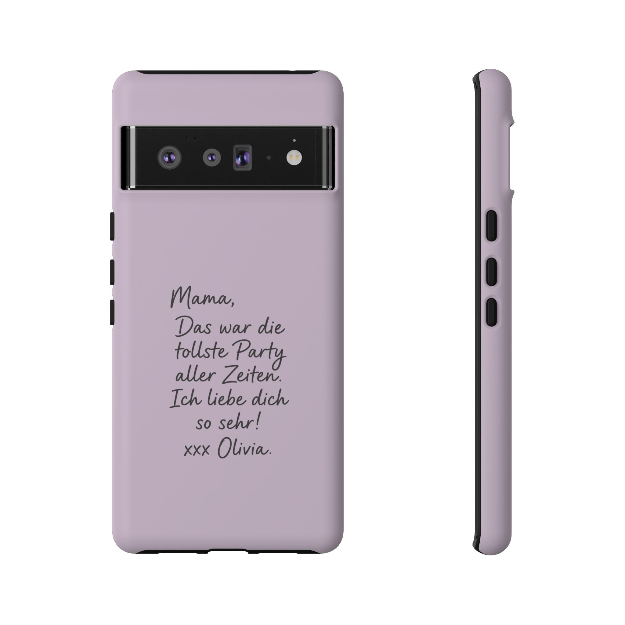 LAVENDER HANDWRITTEN NOTE – Personalisierte Handyhülle mit Dual-Layer-Schutz