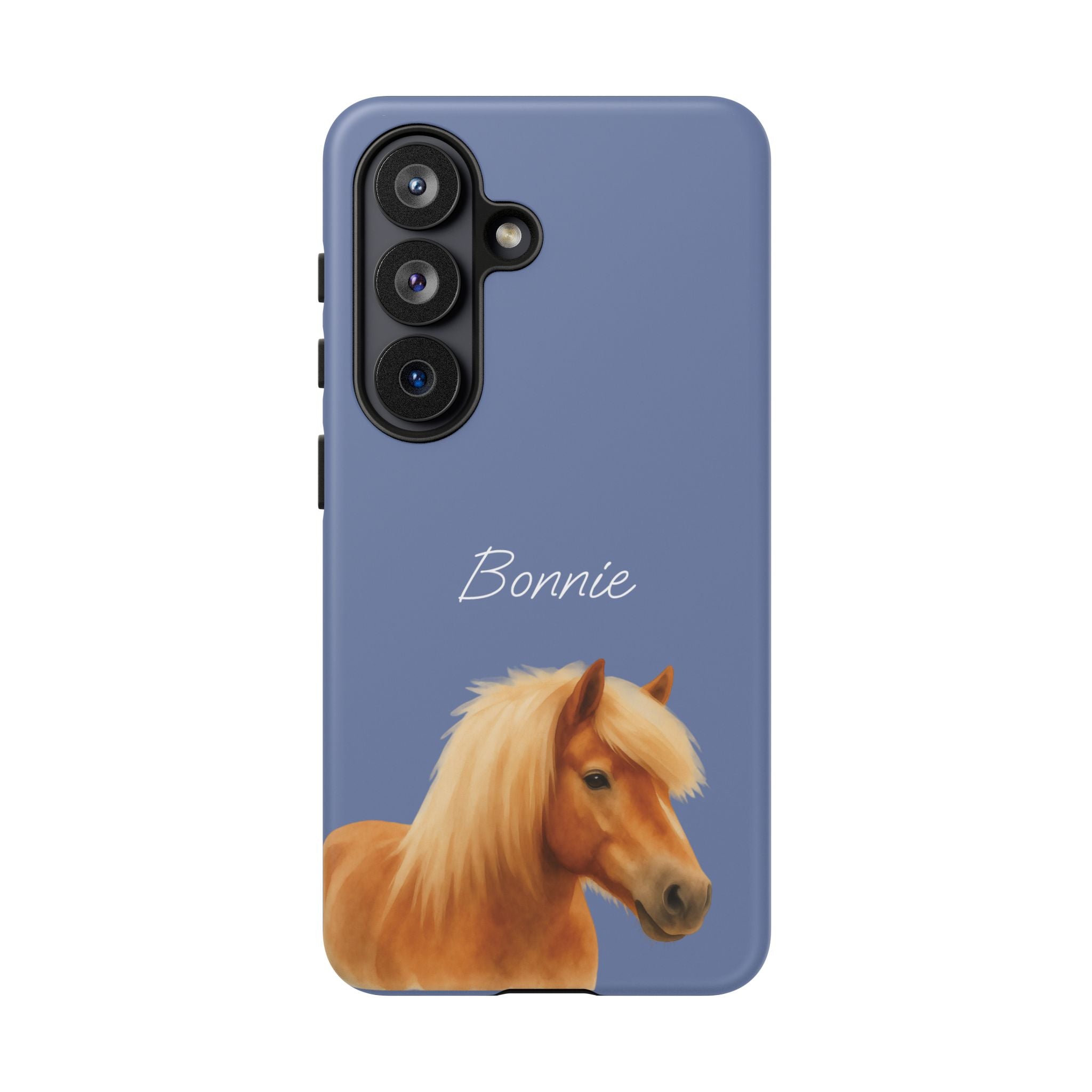 PET AQUARELL DUSTY BLUE – Personalisierte Handyhülle mit Dual-Layer-Schutz